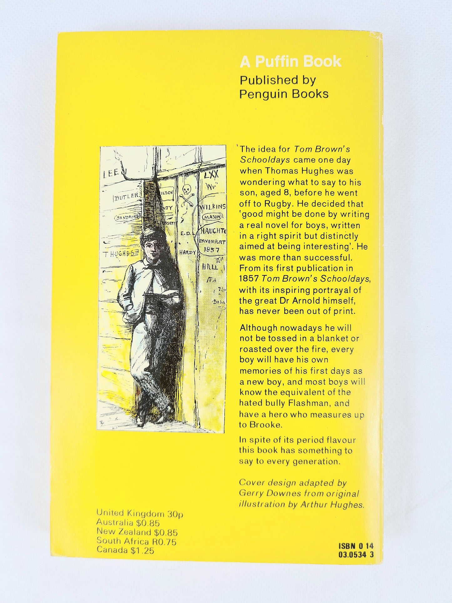 Tom Browns Schooldays by Thomas Hughes. Vintage childrens Puffin book