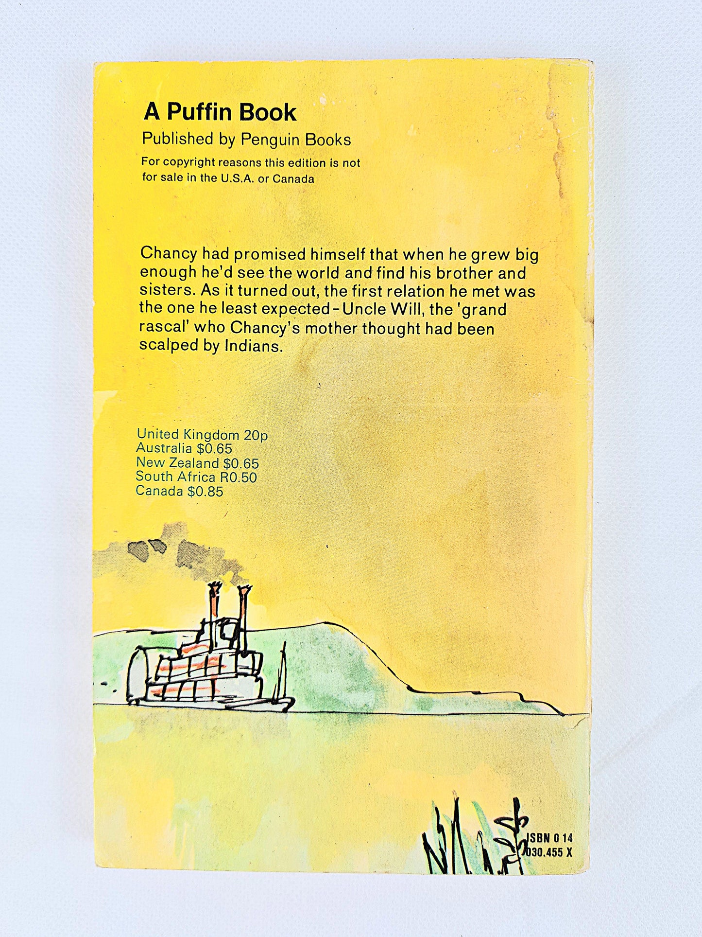 Chancy And The Grand Rascal by Sid Fleischman. Vintage childrens book, Puffin Publications