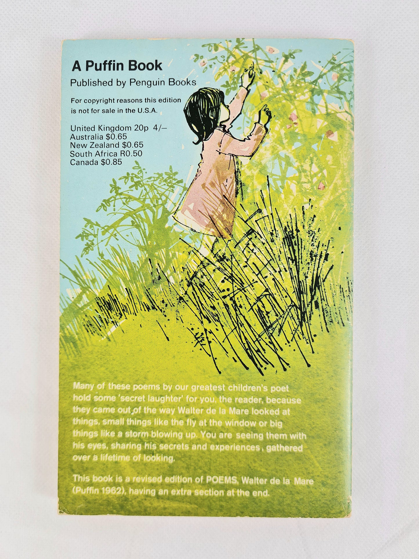 Secret Laughter, Walter De La Mare. Poems chosen by Eleanor Graham. Vintage Puffin book