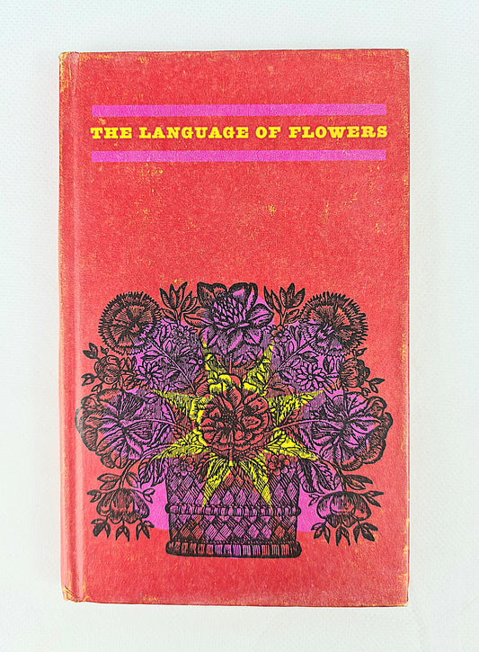 Nice vintage book on flowers with a red decorative cover design 