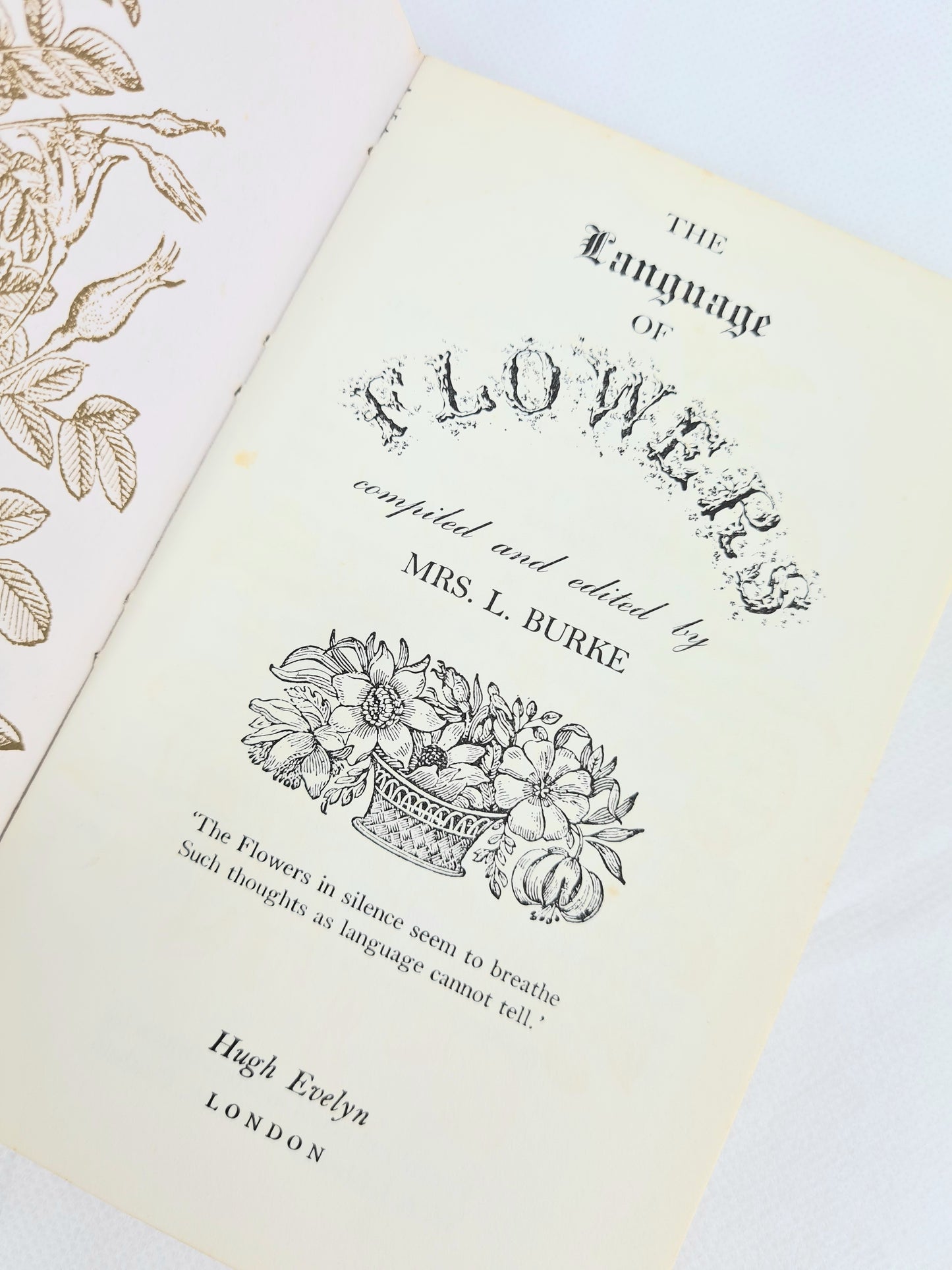 The Language Of Flowers. Compiled by Mrs L. Burke