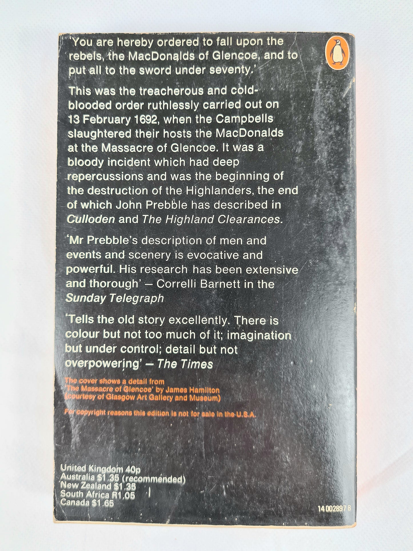 Glencoe by John Prebble. Vintage Penguin book