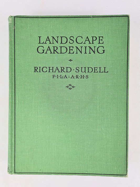 Green antique gardening book.