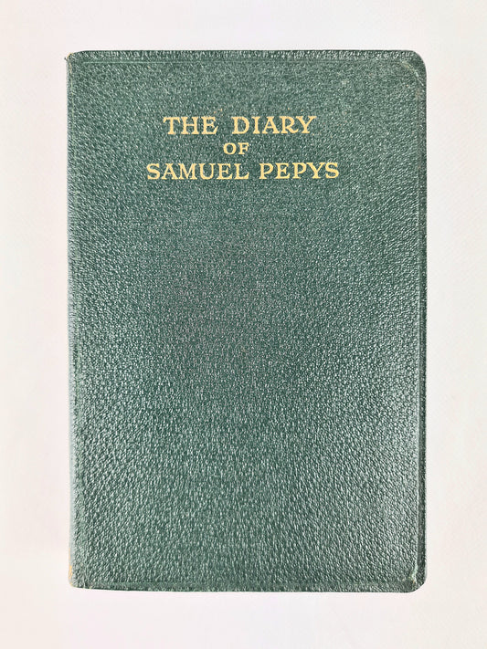 The diary of Samuel pepys, green vintage book 