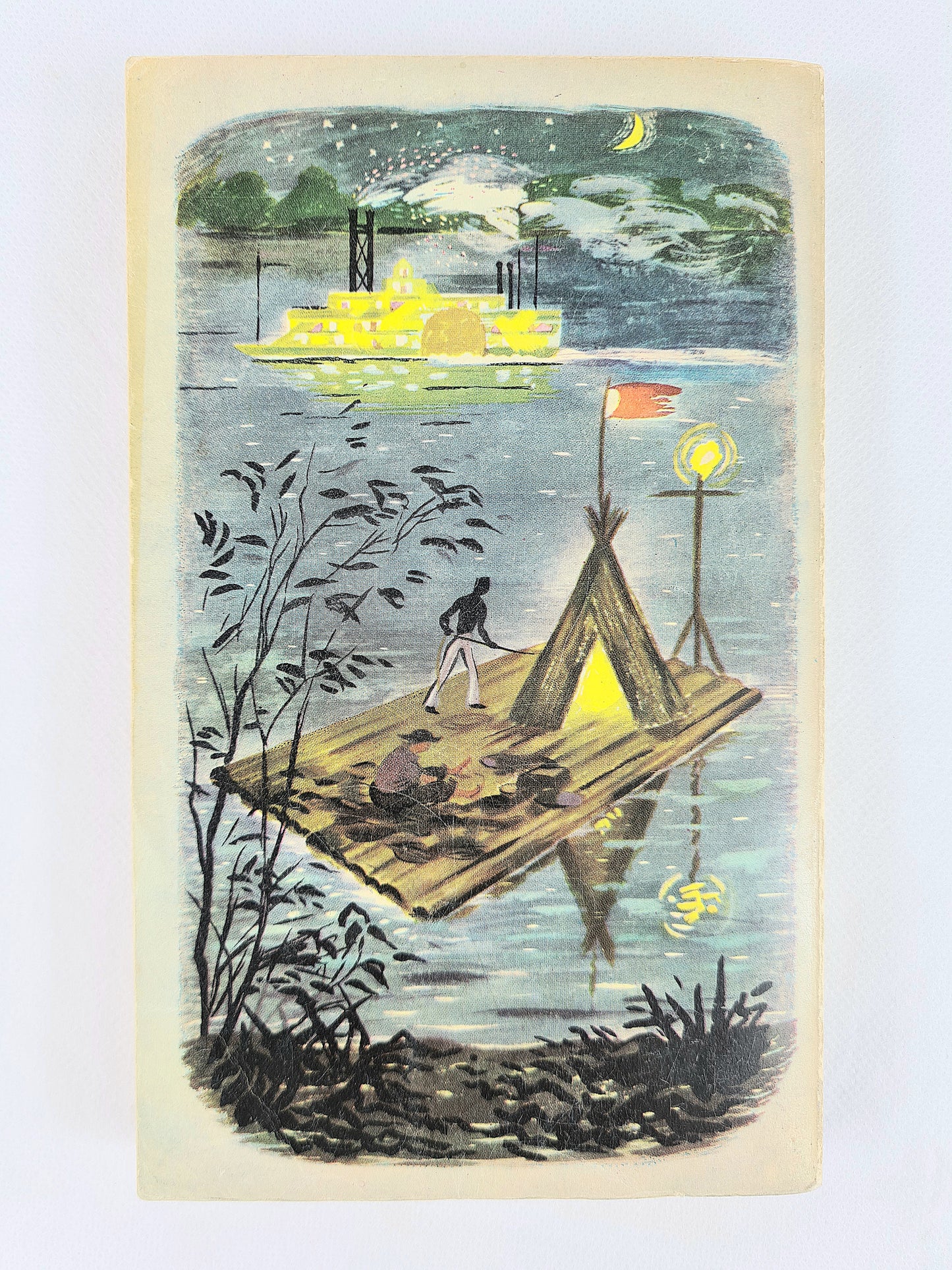 The Adventures Of Huckleberry Finn by Mark Twain. Vintage childrens book