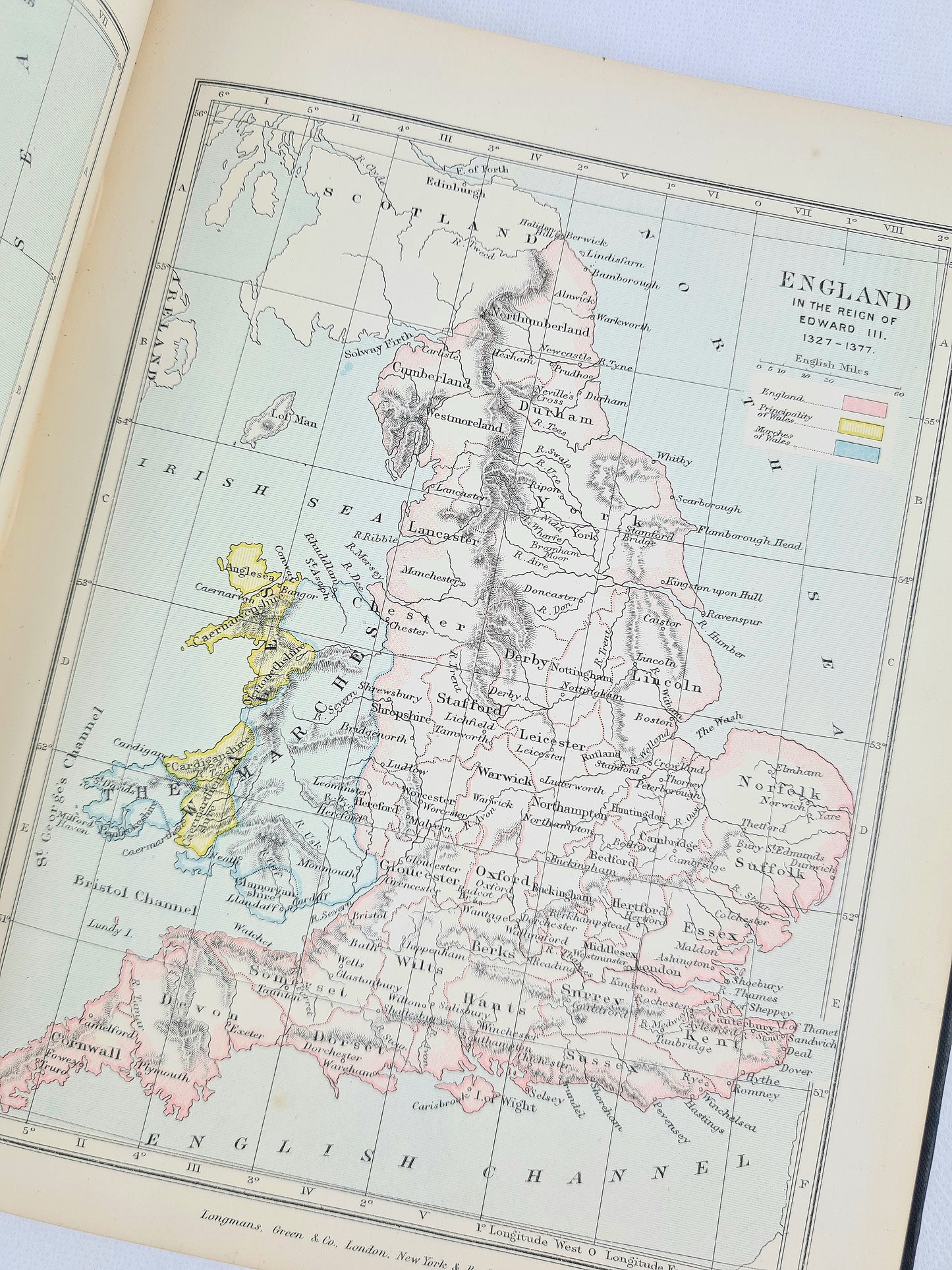 Gardeners Atlas of English History. Antique atlas 1905