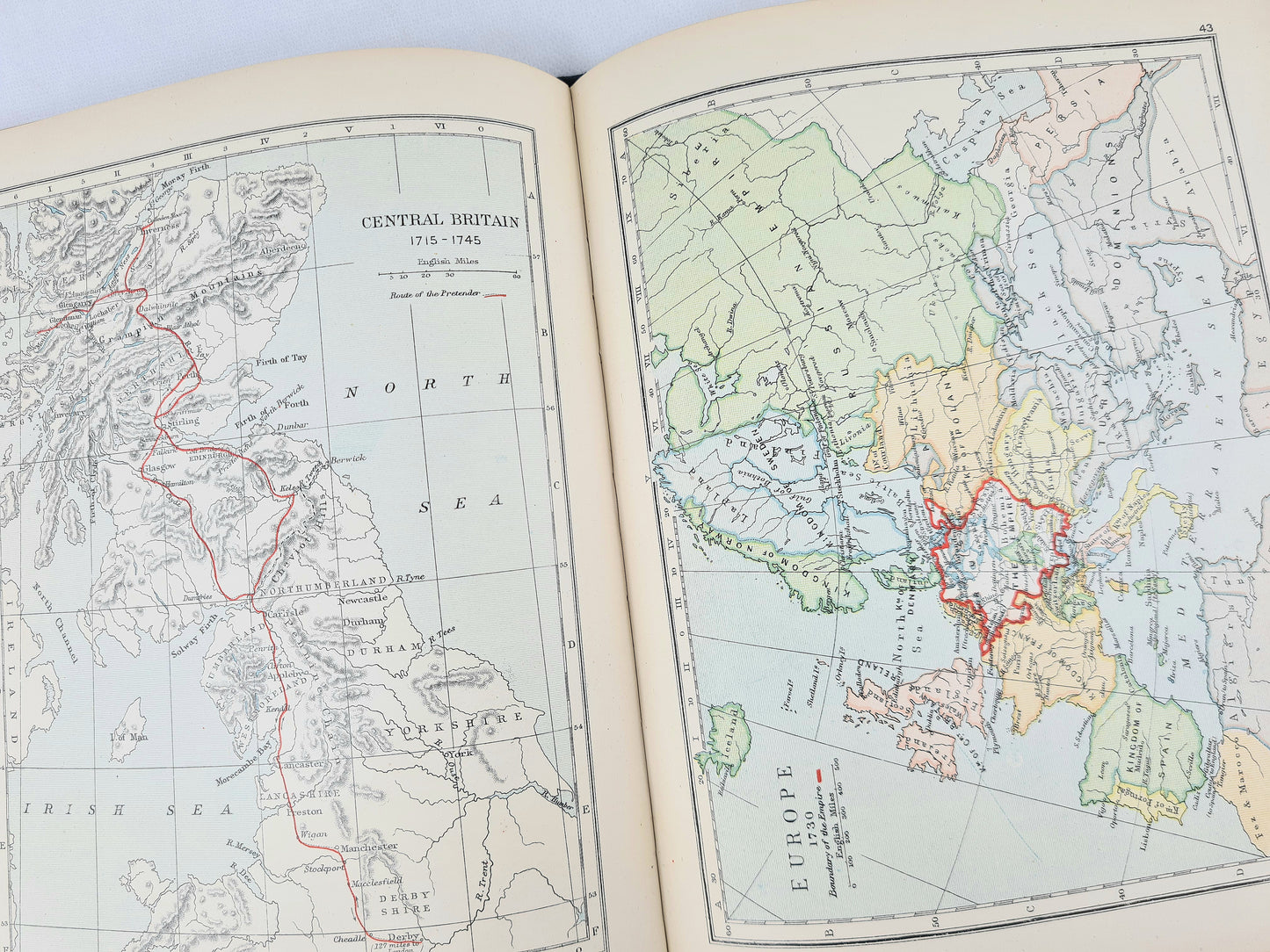 Gardeners Atlas of English History. Antique atlas 1905