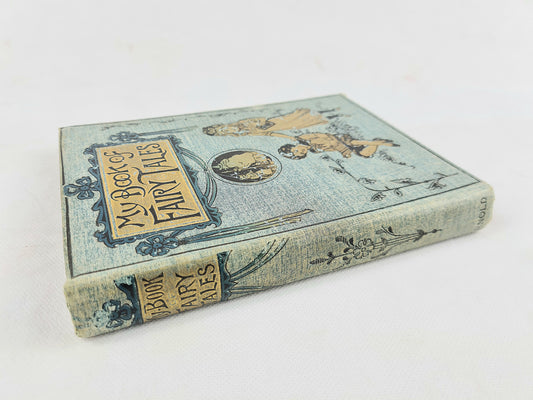 Antique book of fairy tales with a decorative cover 