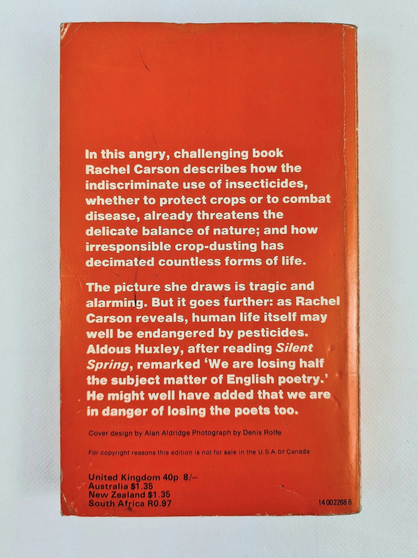 Silent Spring by Rachel Carson. Penguin books.