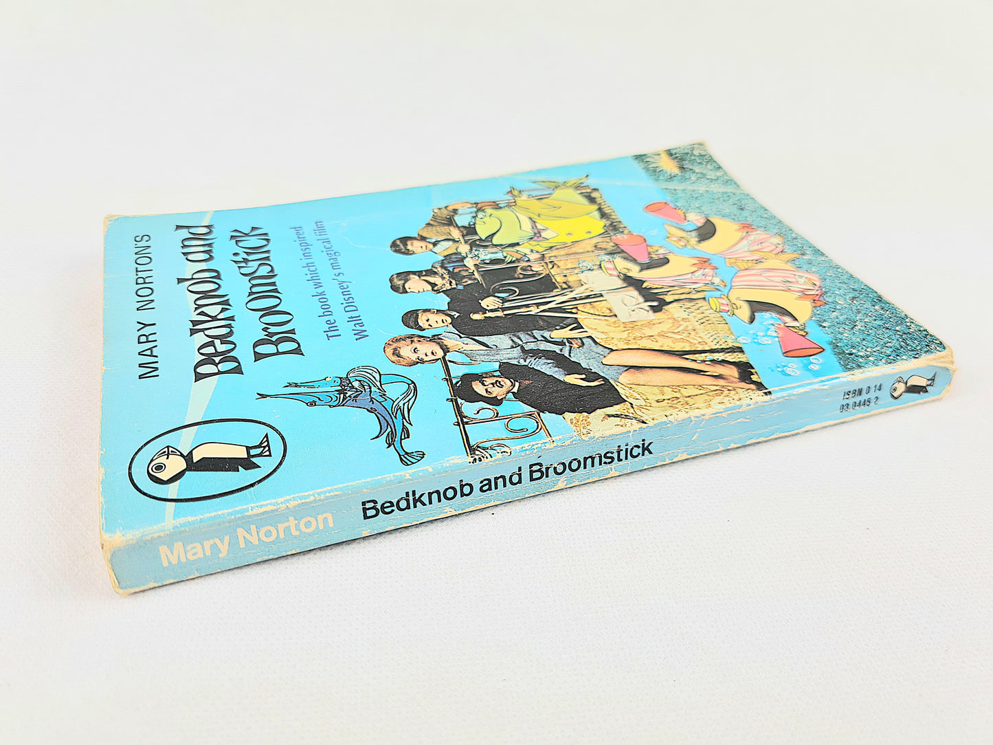 Bedknob and Broomsticks by Mary Norton. Old children's book. Puffin publications