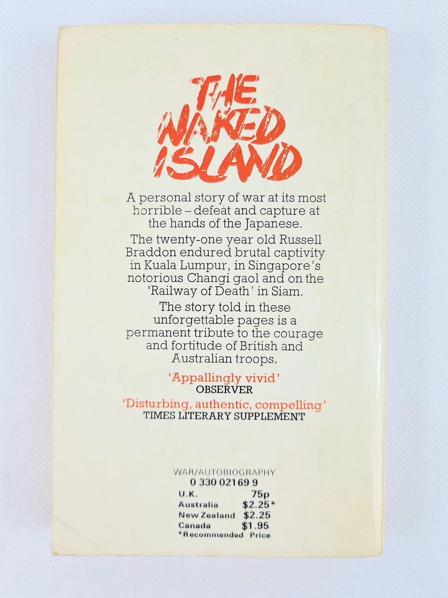 The Naked Island by Russell Braddon. Vintage paperback book