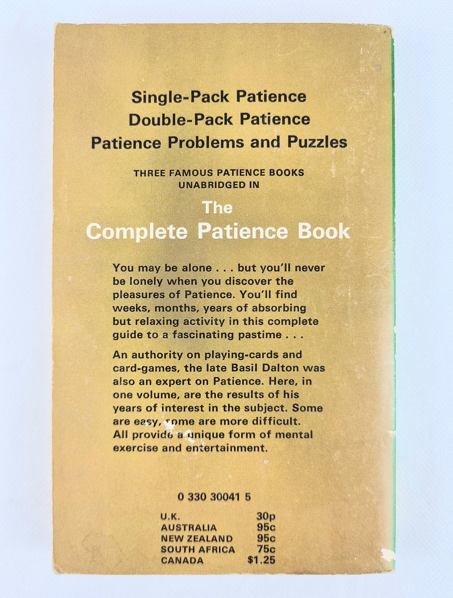 The Complete Patience Book by Basil Dalton. Paperback books