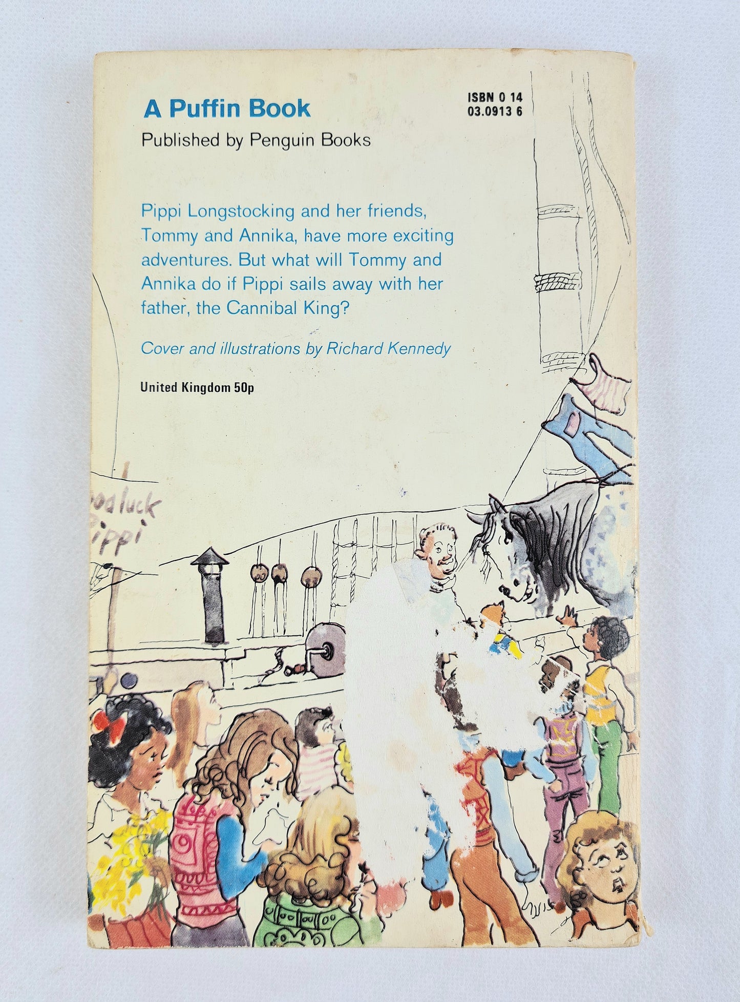 Pippi Goes Abroad by Astrid Lindgren. Vintage Puffin book