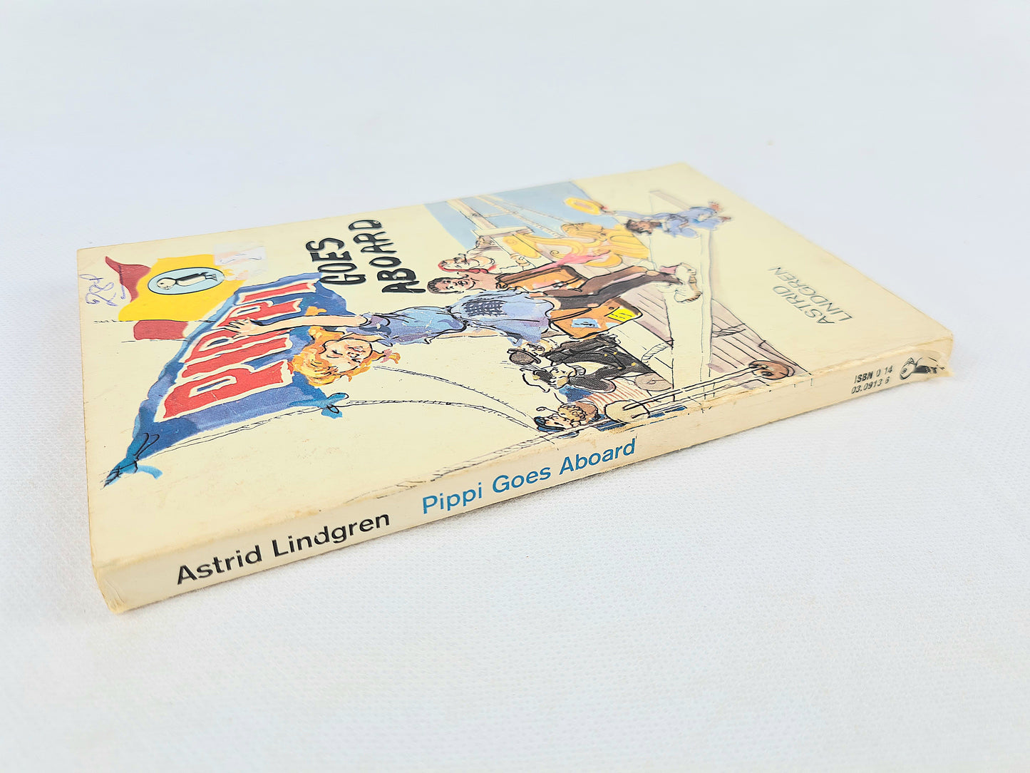 Pippi Goes Abroad by Astrid Lindgren. Vintage Puffin book
