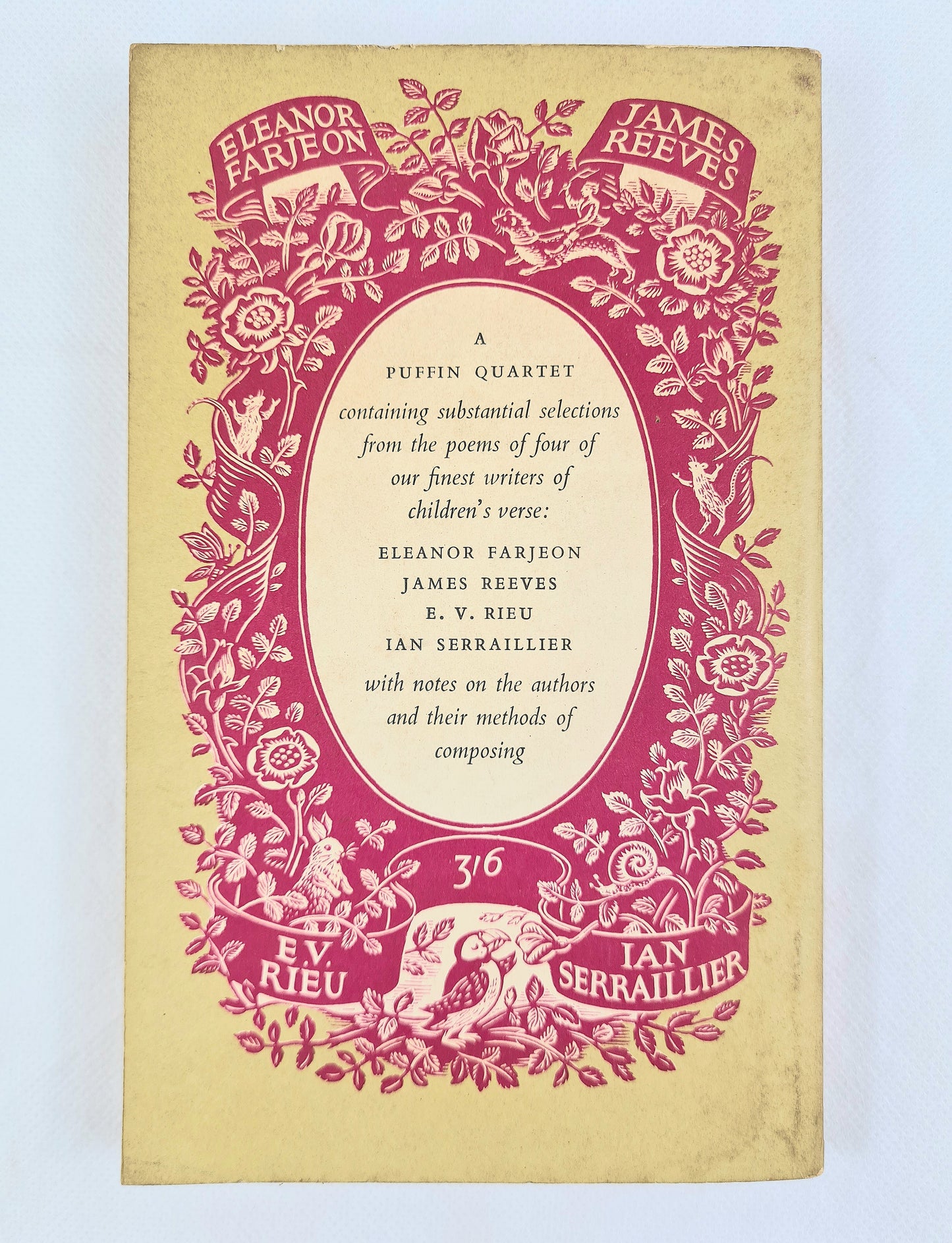 A Puffin Quartet Of Poets. Vintage poetry book