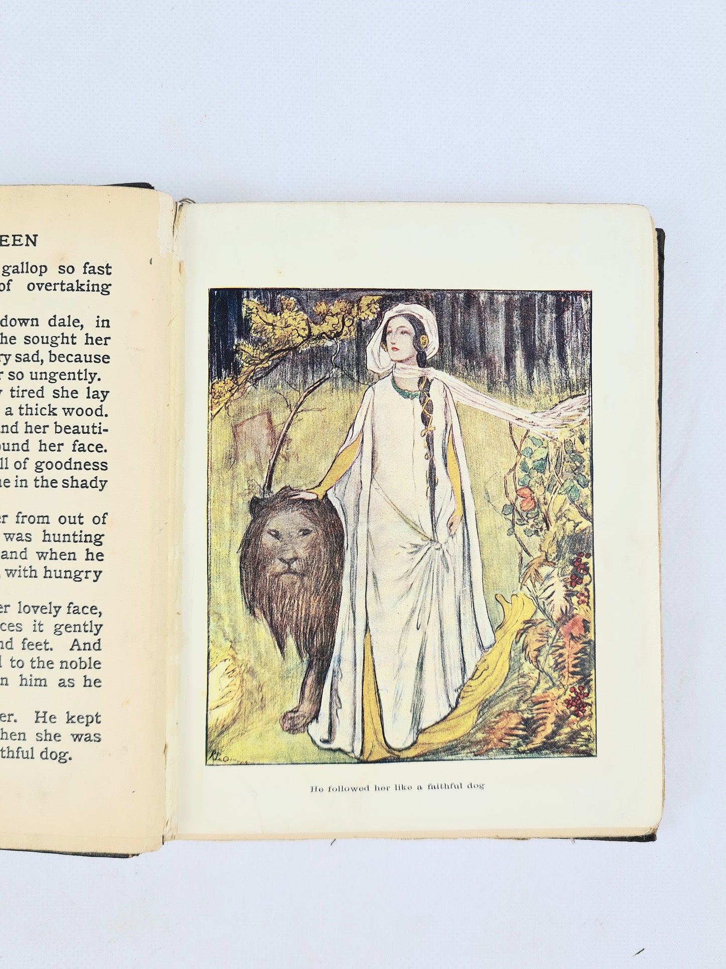 Stories From The Faerie Queen by Jeanie Lang. Illustrated antique childrens book.