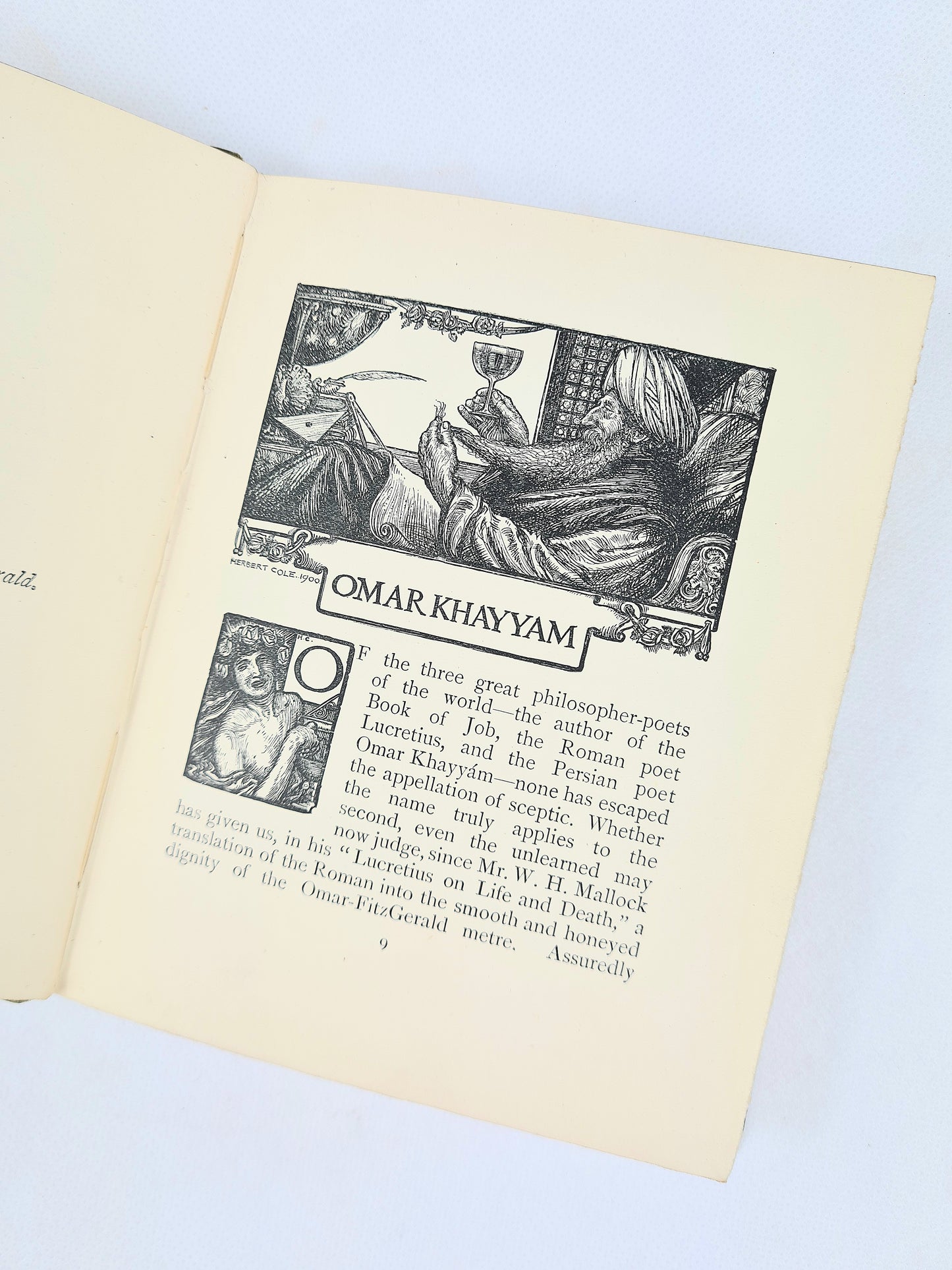 Rubaiyat of Omar Khayyam. Antique poetry book.