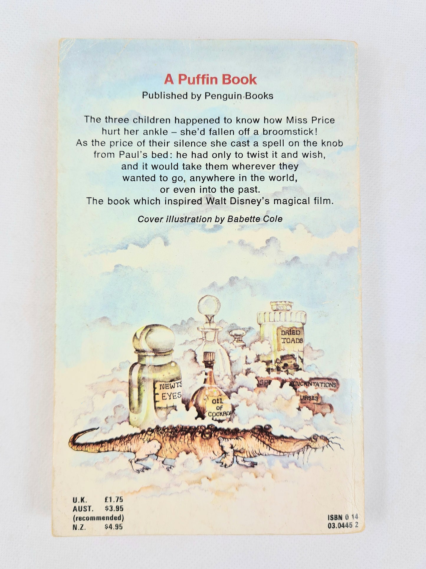 Bedknob and Broomstick by Mary Norton. Vintage Children's book. Puffin Books.