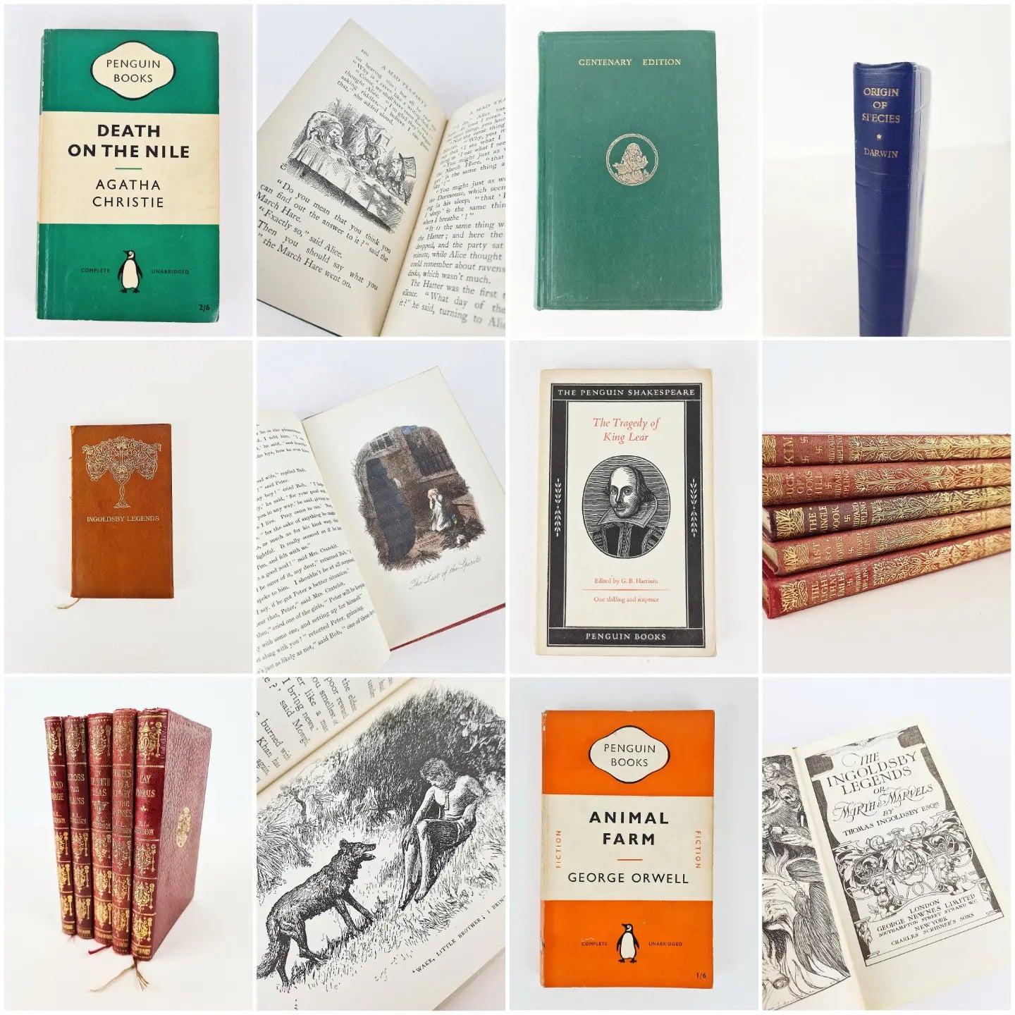 Antique and vintage books