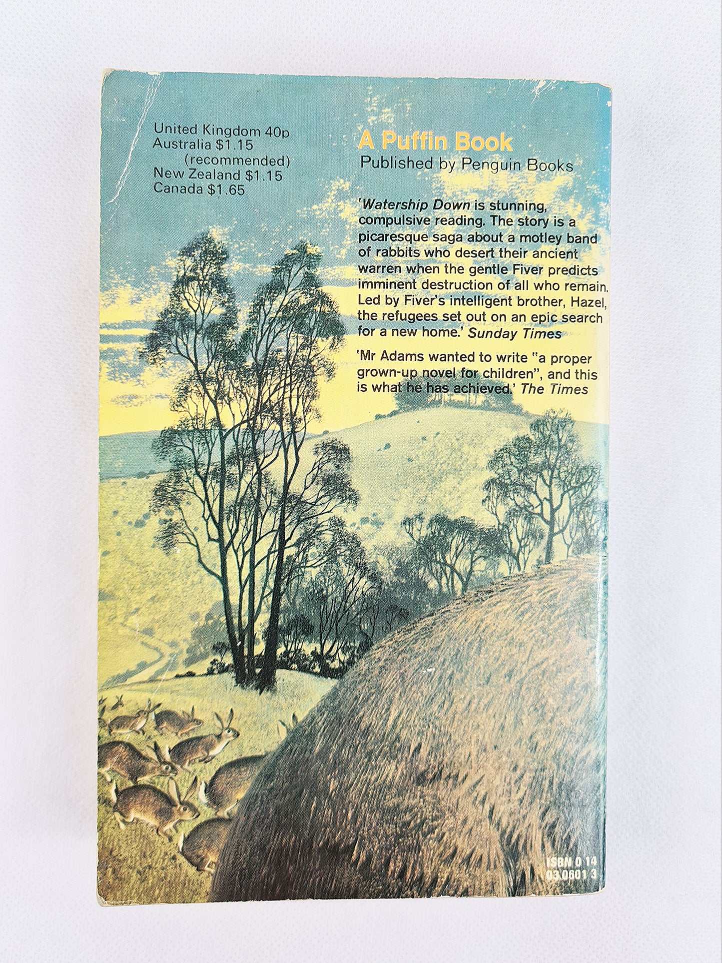 Watership Down by Richard Adams, Vintage Puffin book 1973