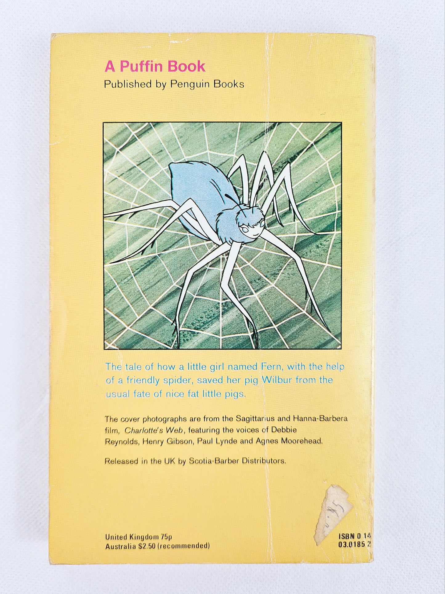 Charlotte's Web by E. B. White. Vintage Puffin book 1980