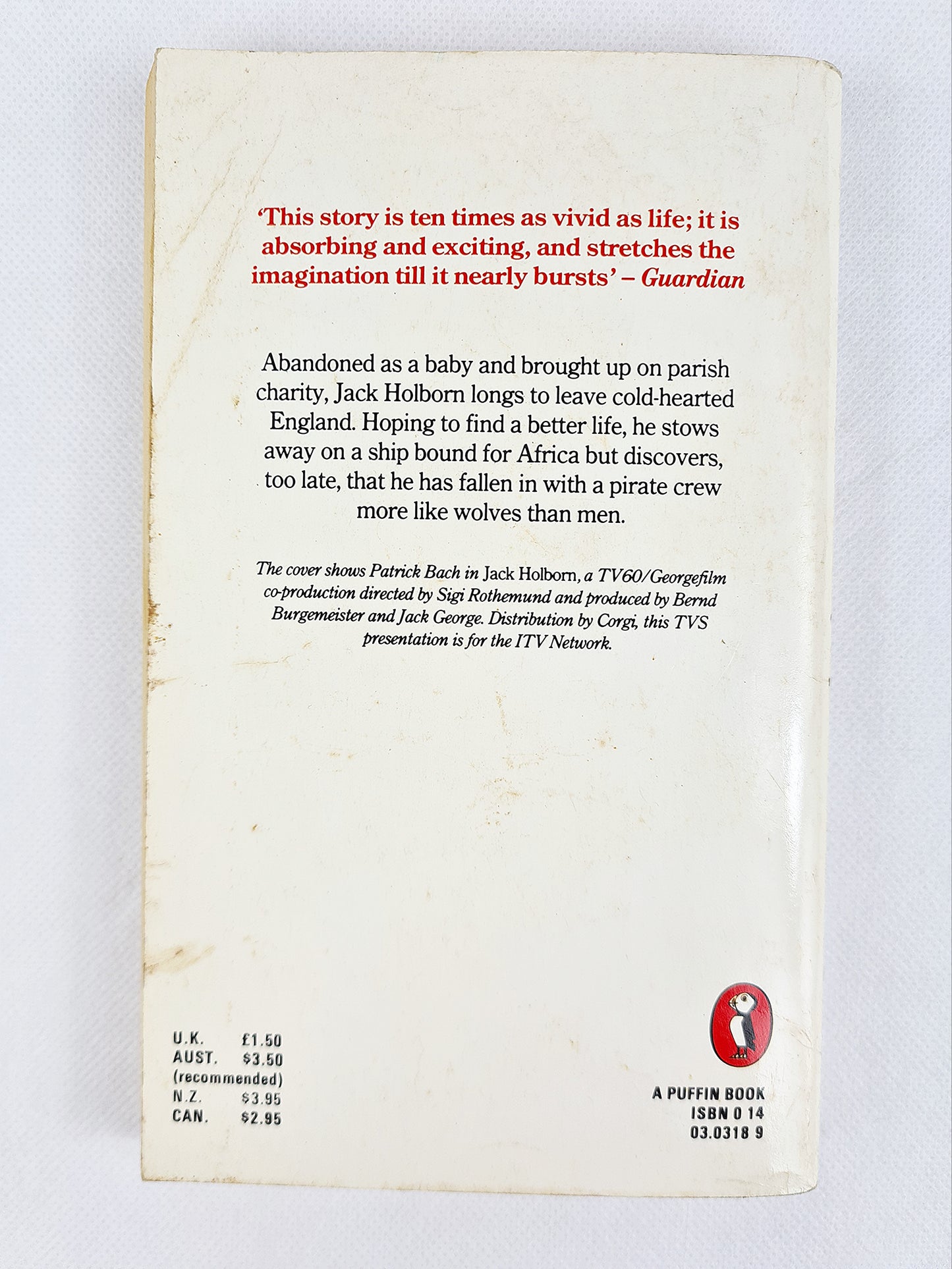 Jack Holborn by Leon Garfield, Vintage Puffin book 1983