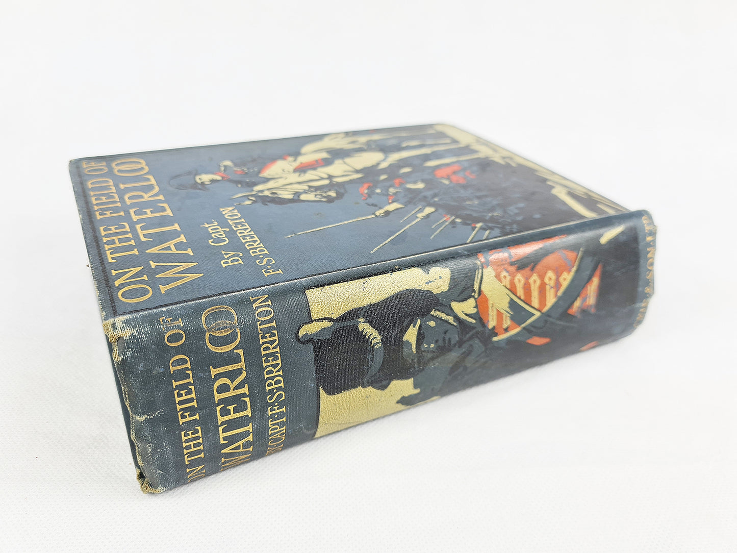 First edition antique book. On the field of Waterloo