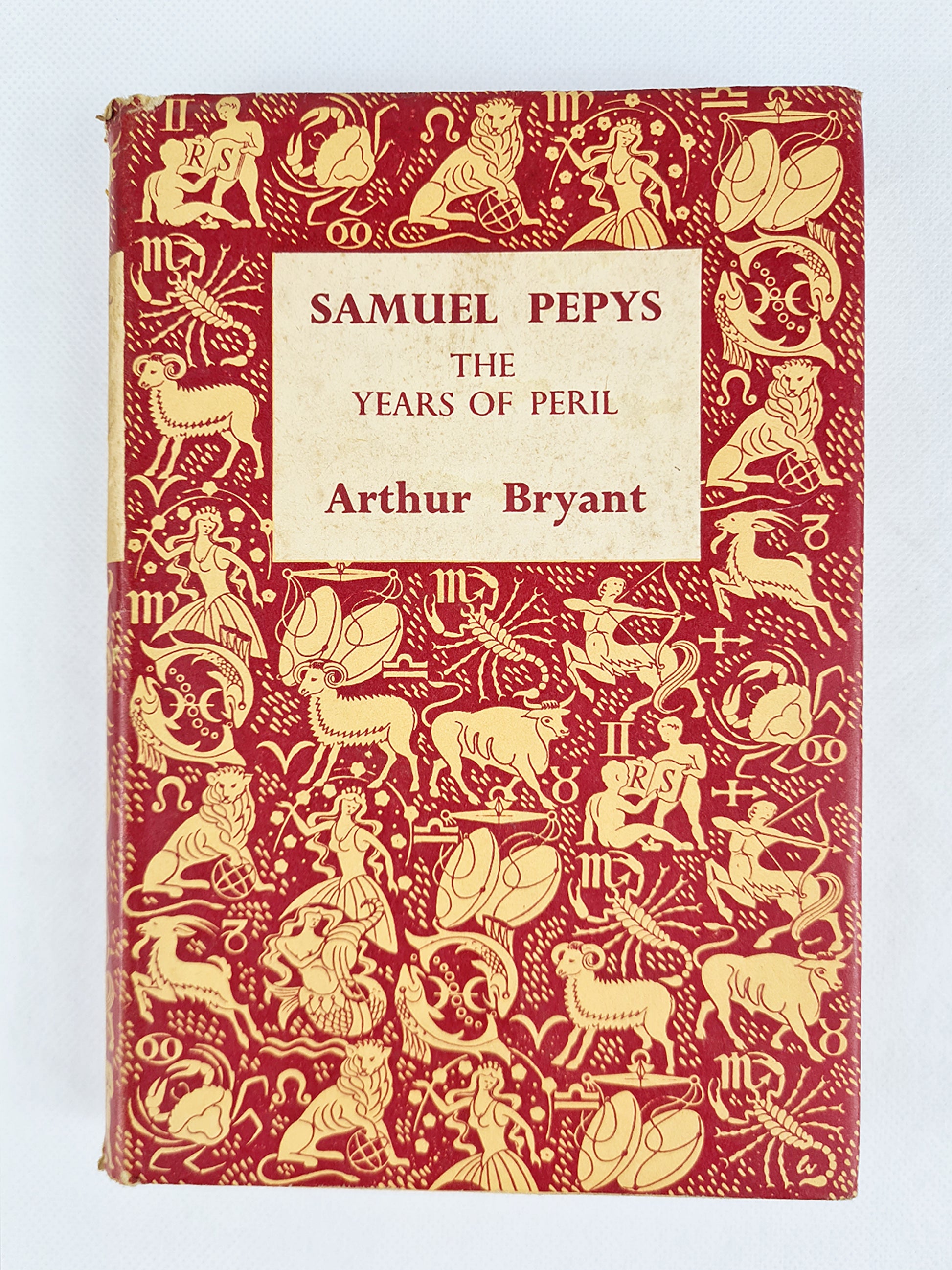 Old history book about Samuel Pepys with a really nice cover design.