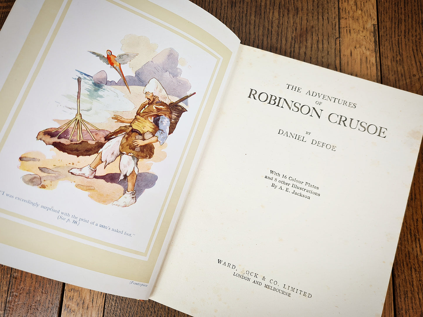 Robinson Crusoe by Daniel Defoe, Illustrated by A. E. Jackson