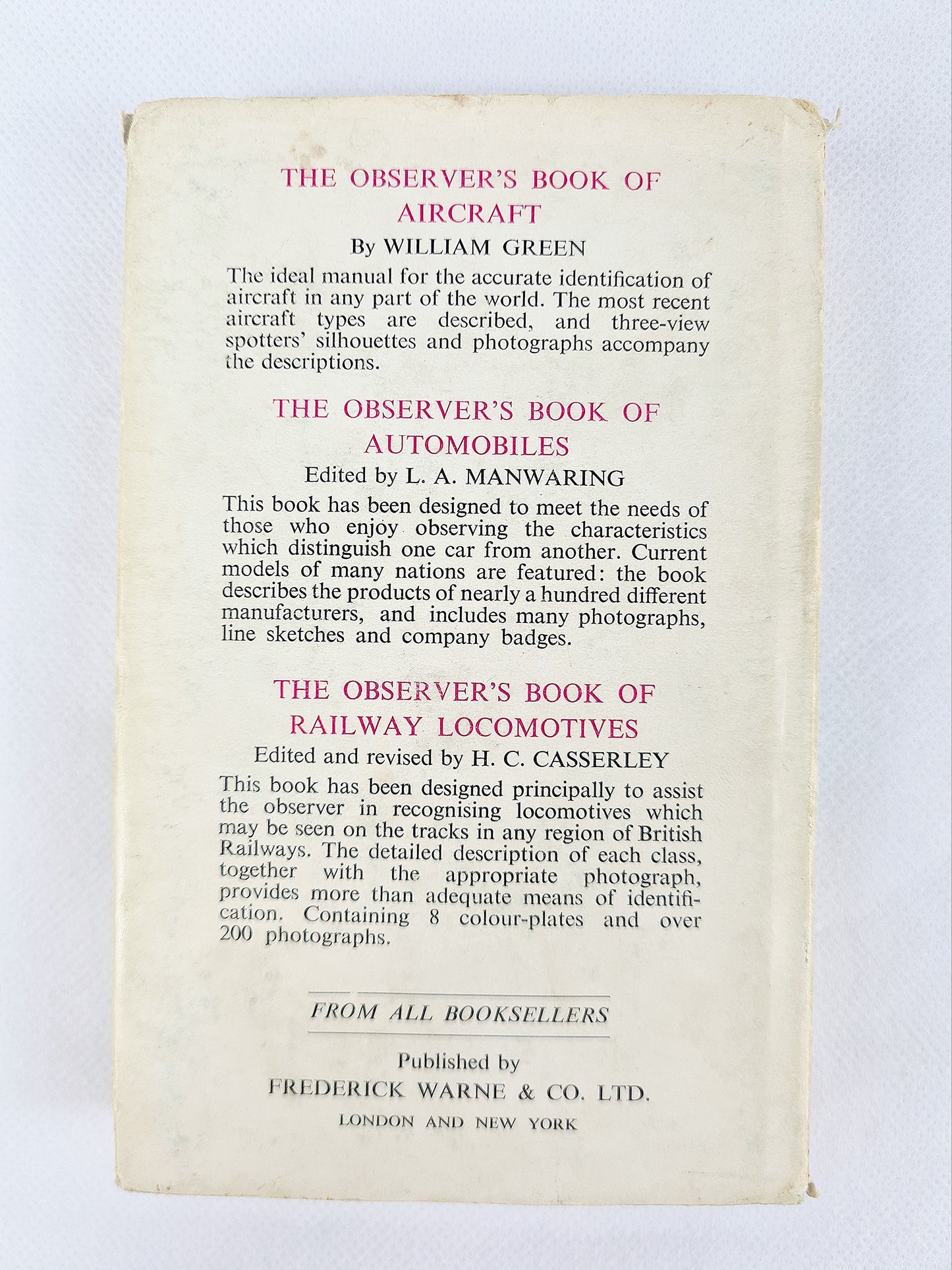 The Observers Book Of Ships, Frank E. Dodman