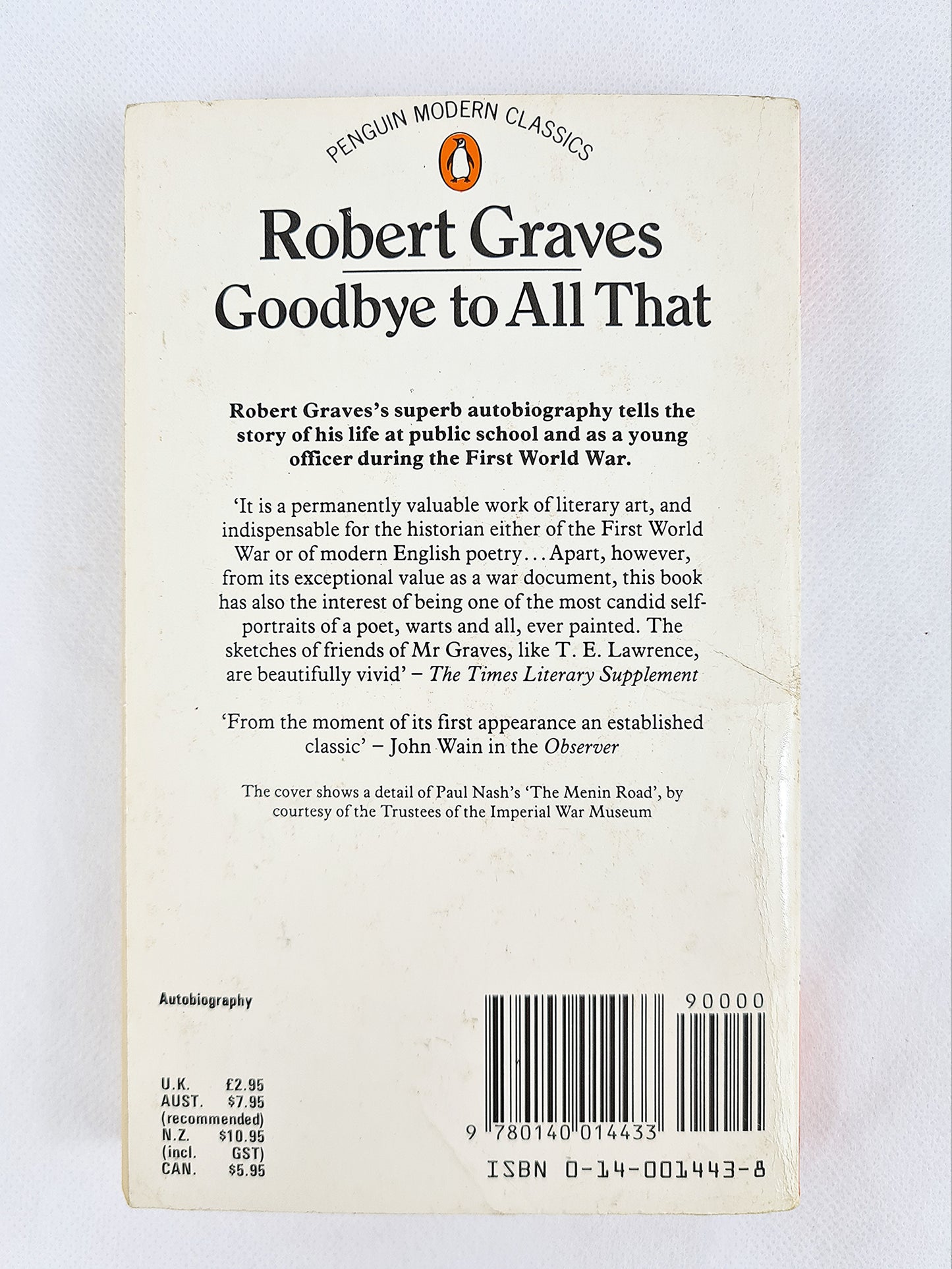 Goodbye To All That, Robert Graves
