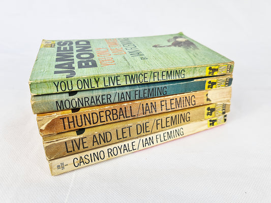 Set Of Five James Bond Books By Ian Fleming