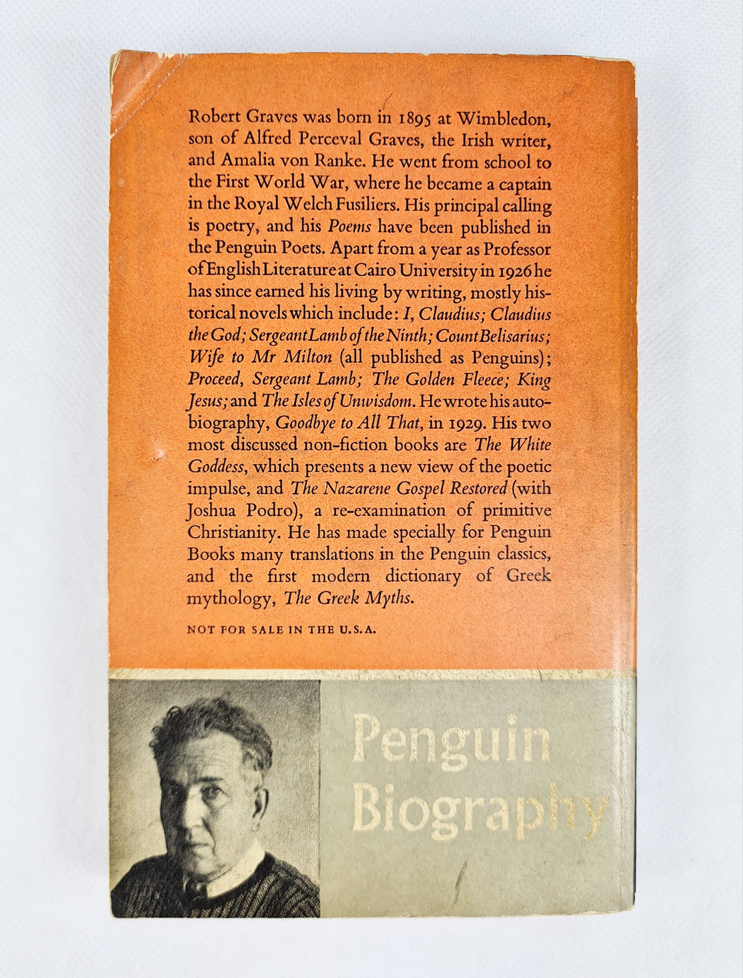 Goodbye To All That. The autobiography of Robert Graves