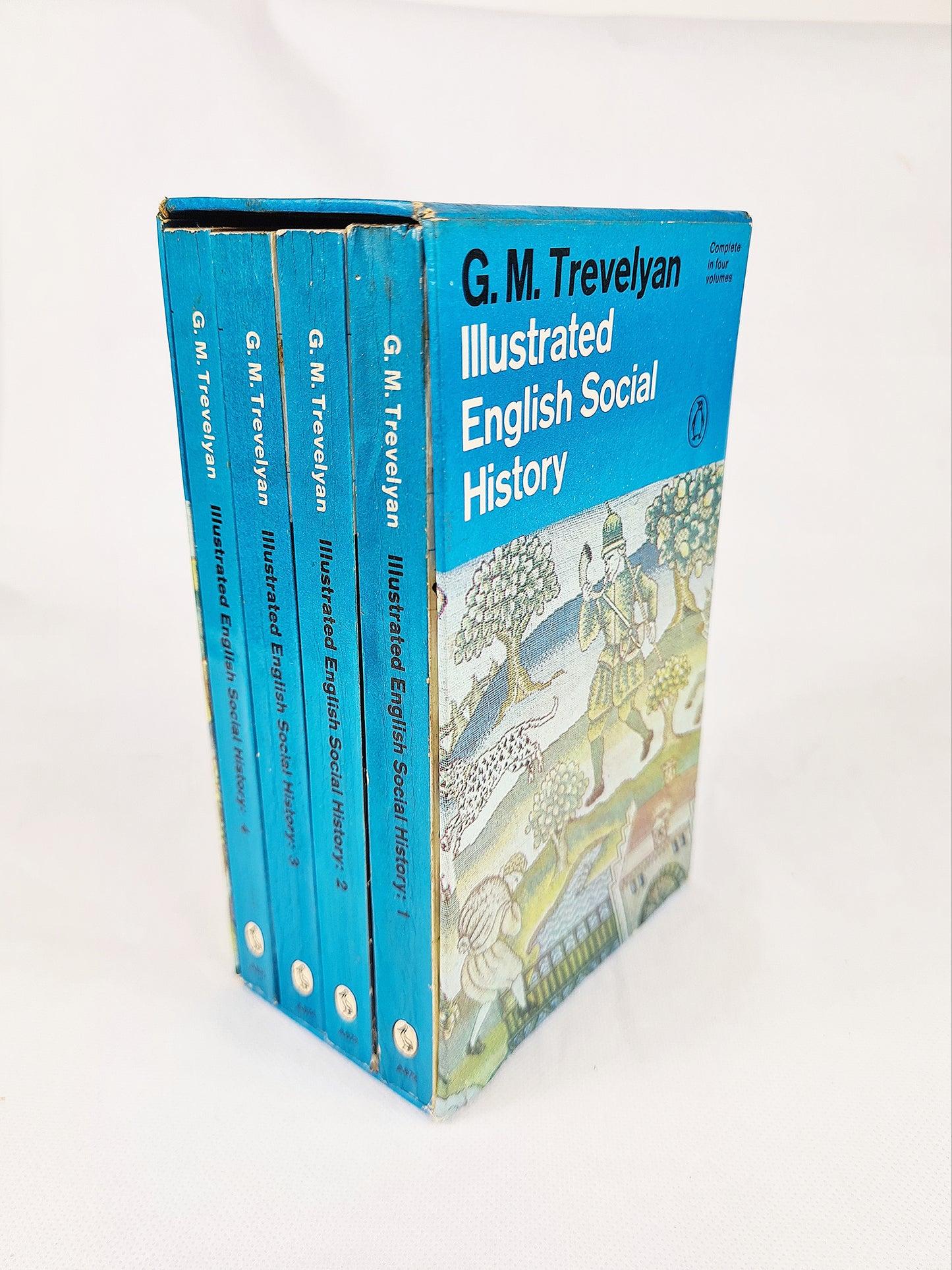 Boxed set of vintage history books