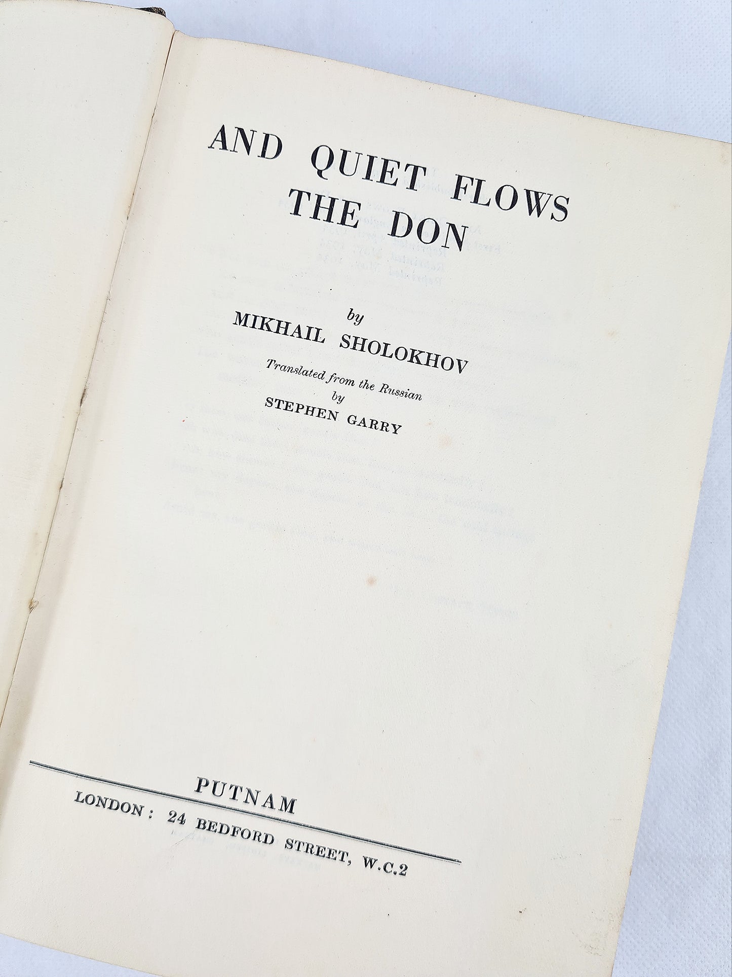 And Quiet Flows The Don, Mikhail Sholokhov
