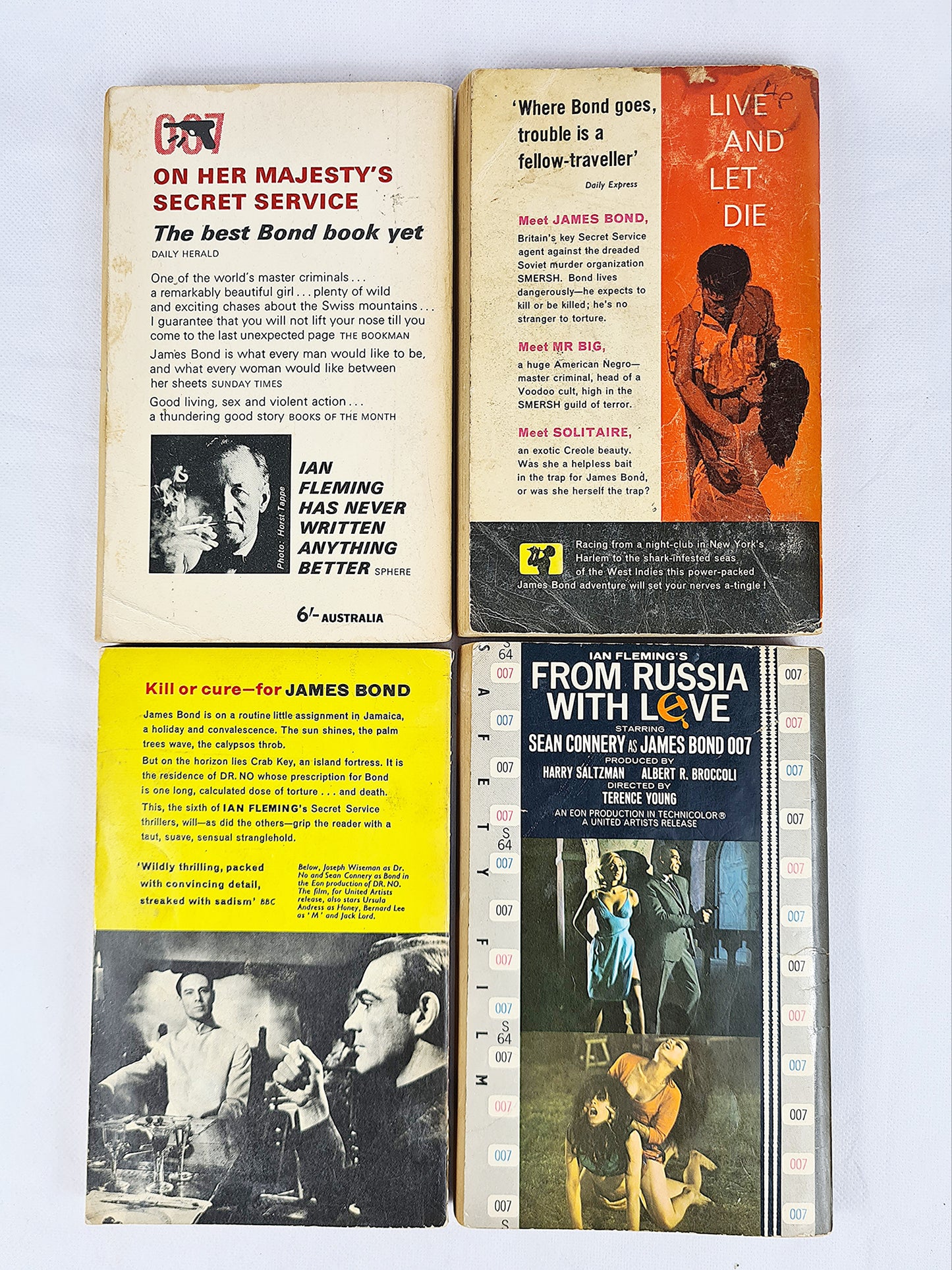 James Bond Books, Set Of Four