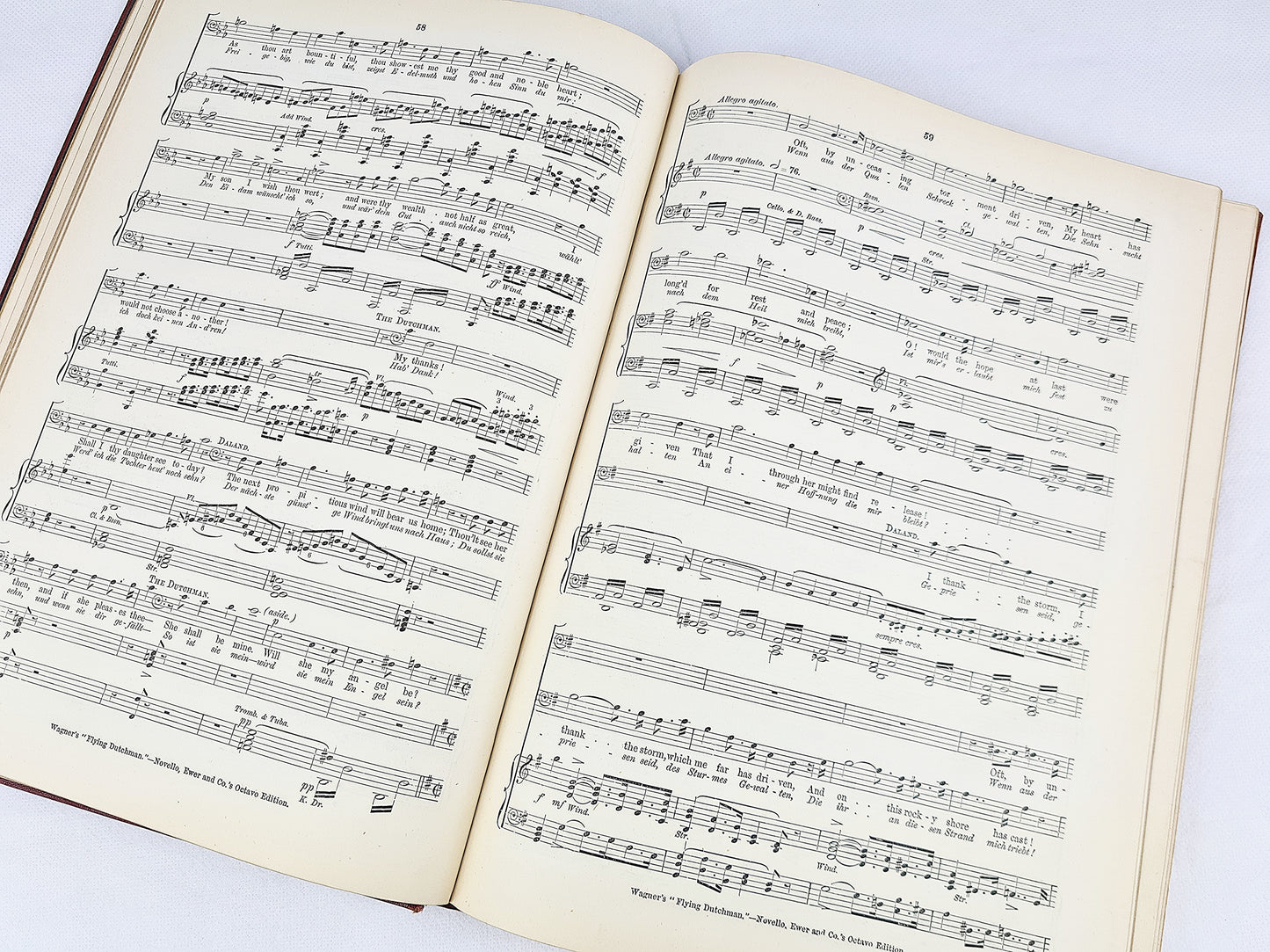 Antique Music Score, The Flying Dutchman. Richard Wagner. A Romantic Opera In Three Acts