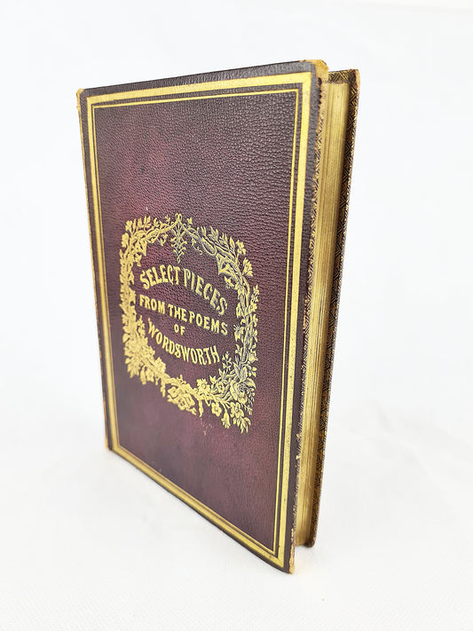 Decorative antique book of poetry, Wordsworth