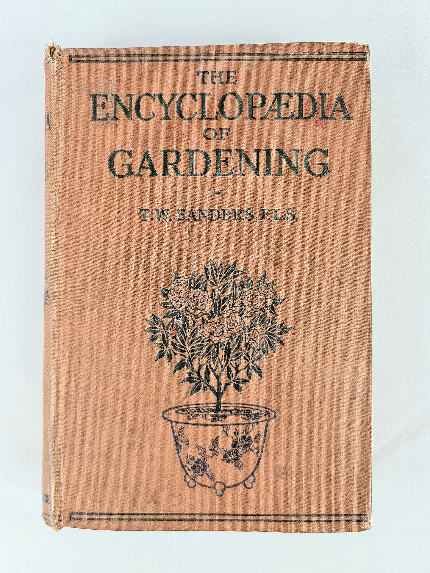 Lovely antique book on gardening with a decorative front cover 