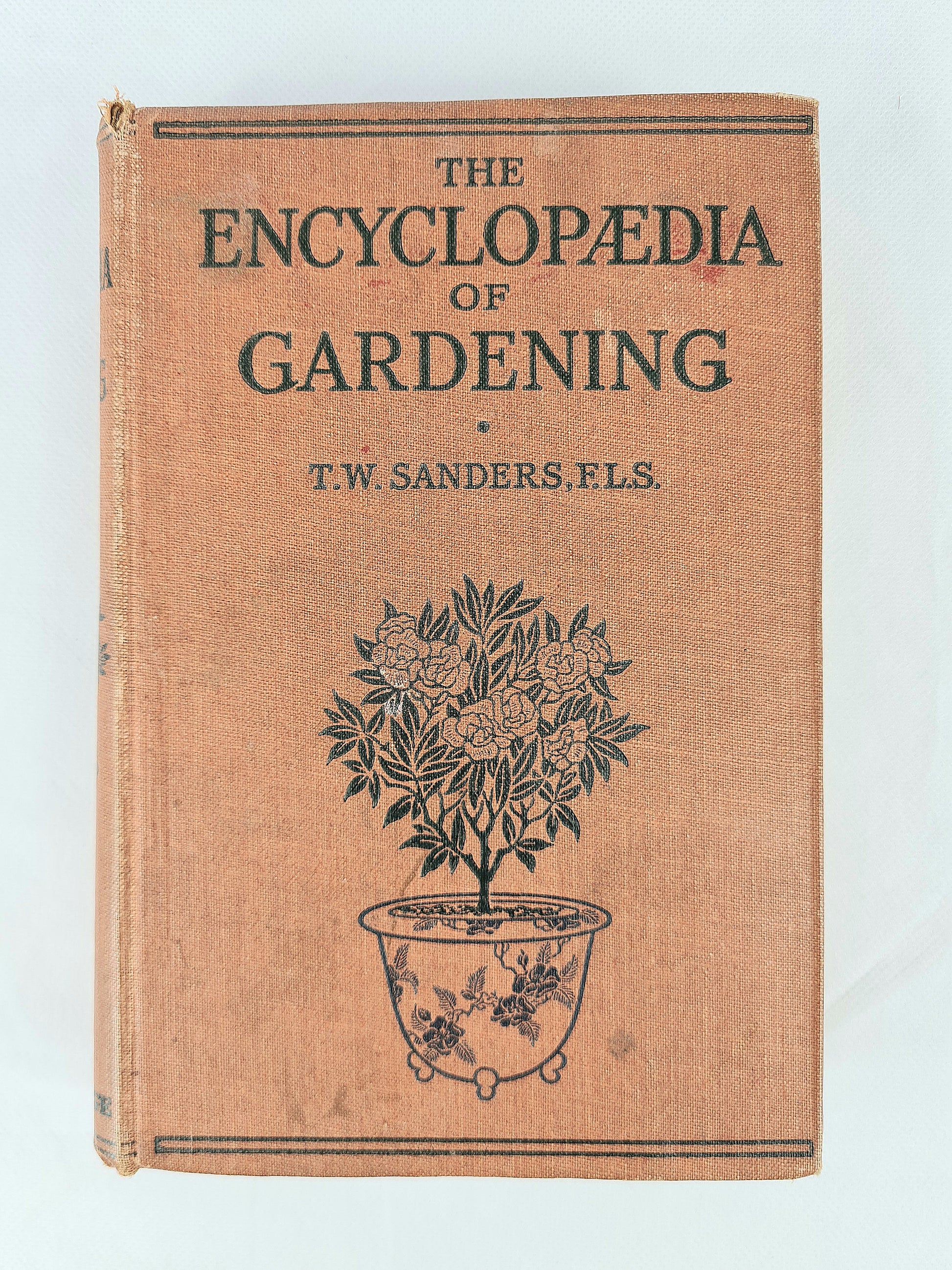 Lovely antique book on gardening with a decorative front cover 