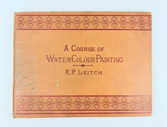 A course for watercolour painting. Antique book 