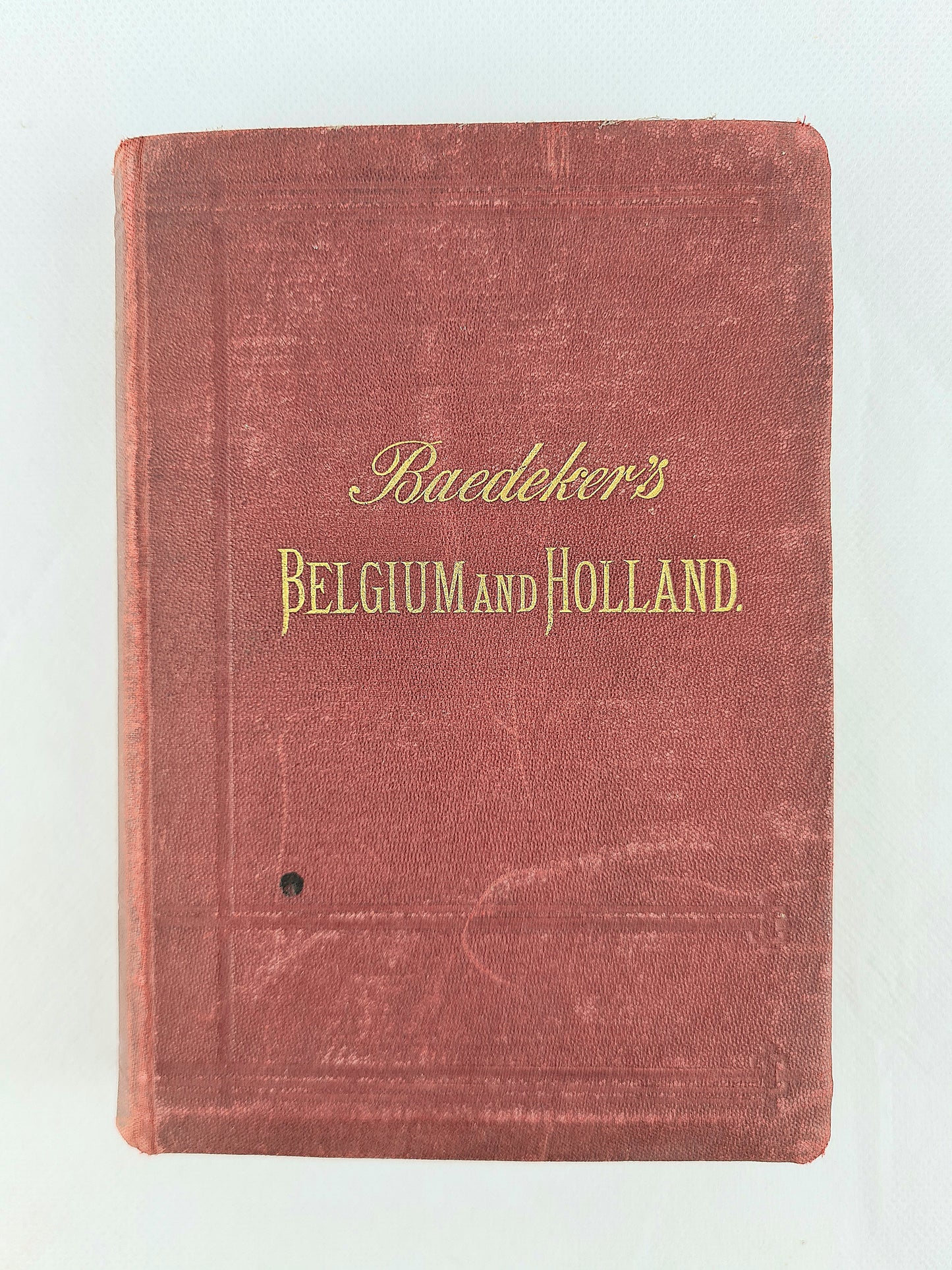 Baedeker's Guide Books - Belgium and Holland. Antique travel guide