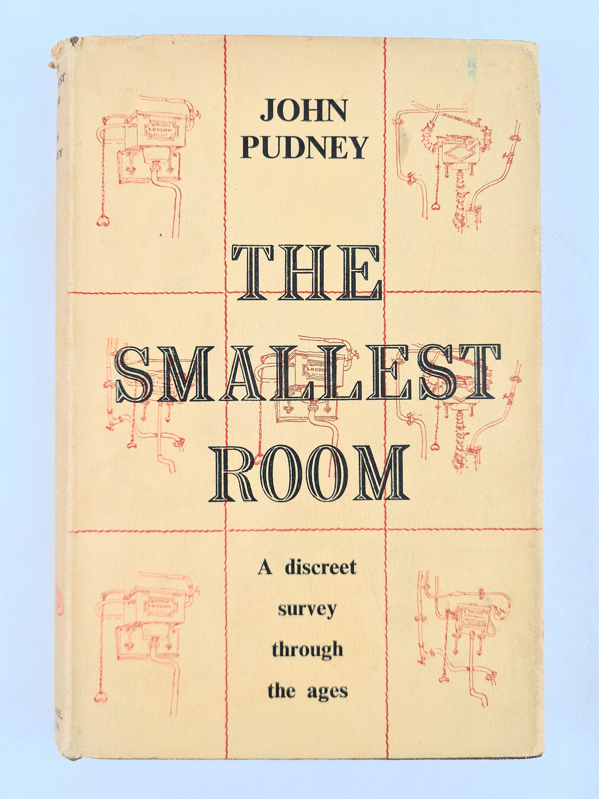Vintage hardback book about the history of the toilet