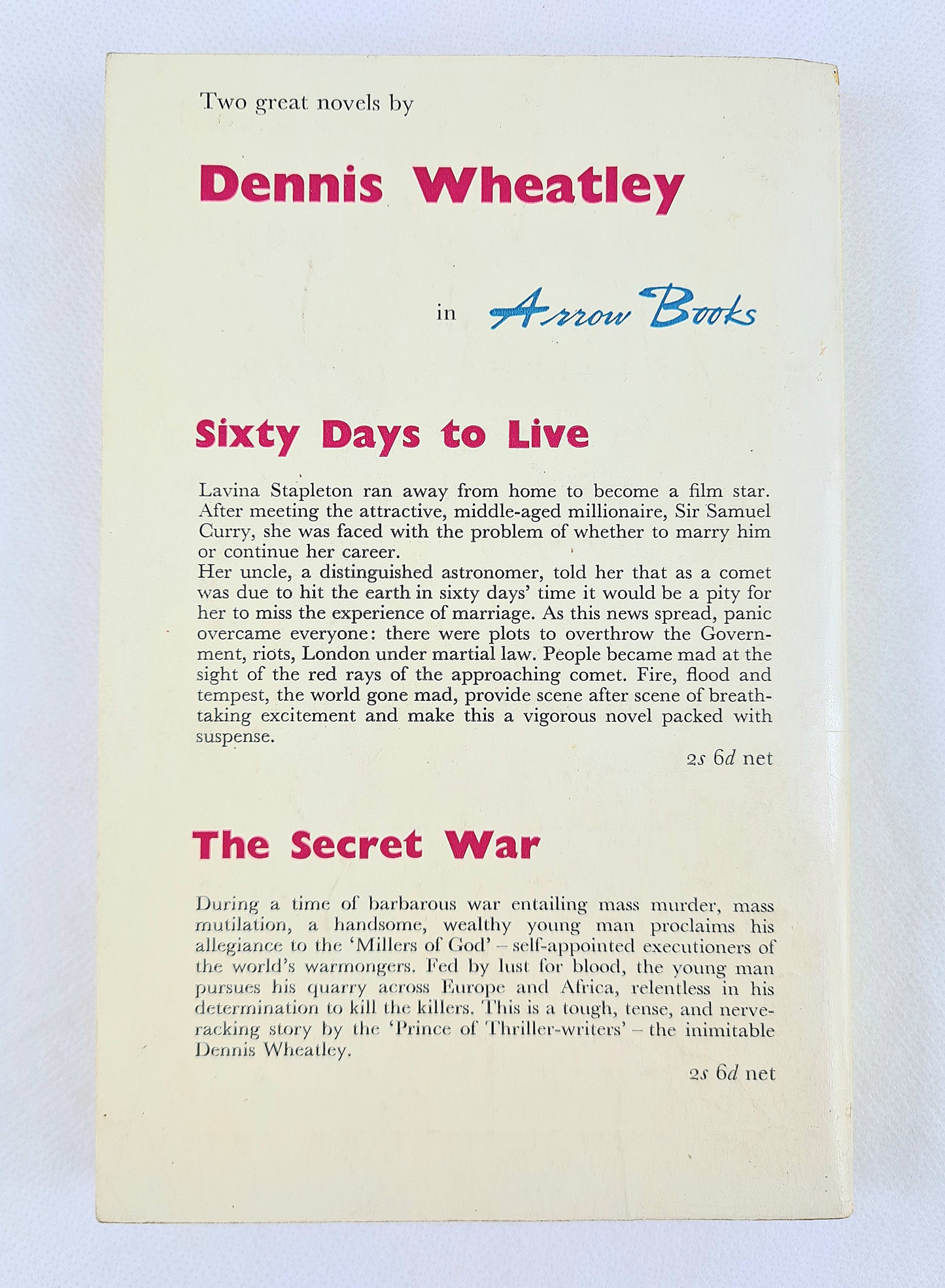 Uncharted Seas by Dennis Wheatley. Vintage paperback book