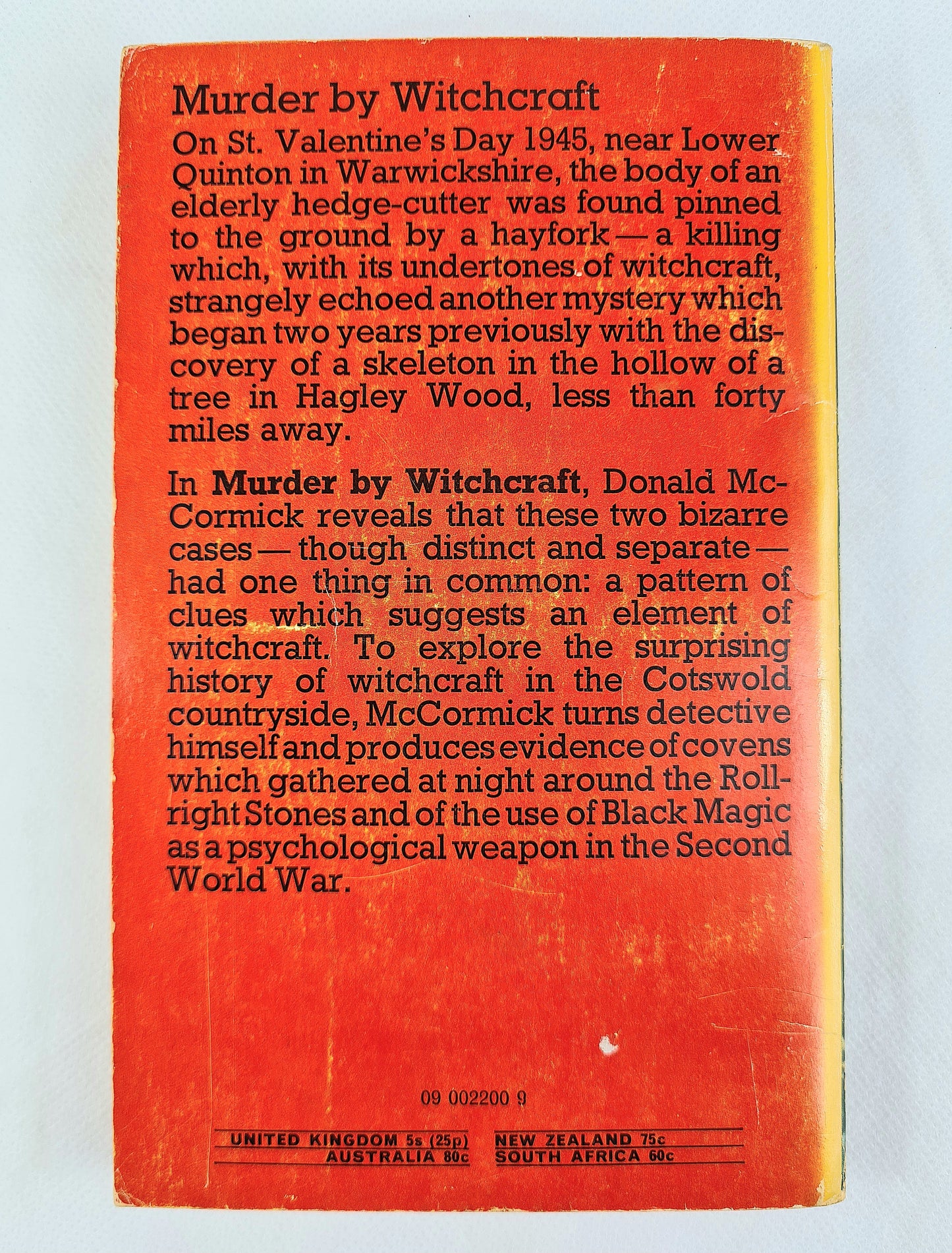 Murder by Witchcraft by Donald McCormick. True crime book.