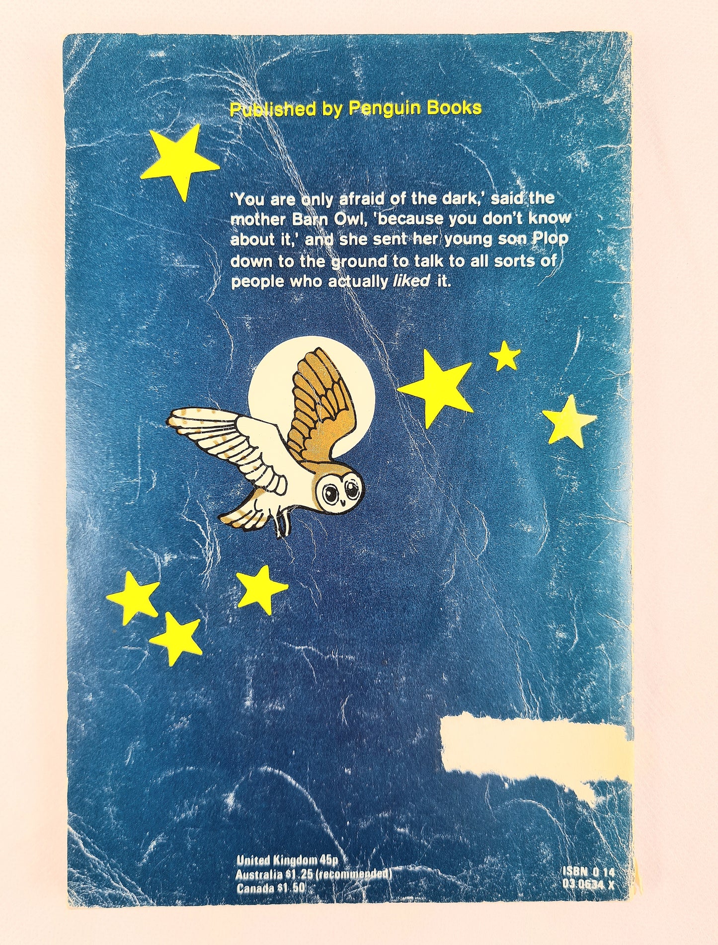 The Owl Who Was Afriad Of The Dark by Jill Tomlinson. Vintage childrens book.