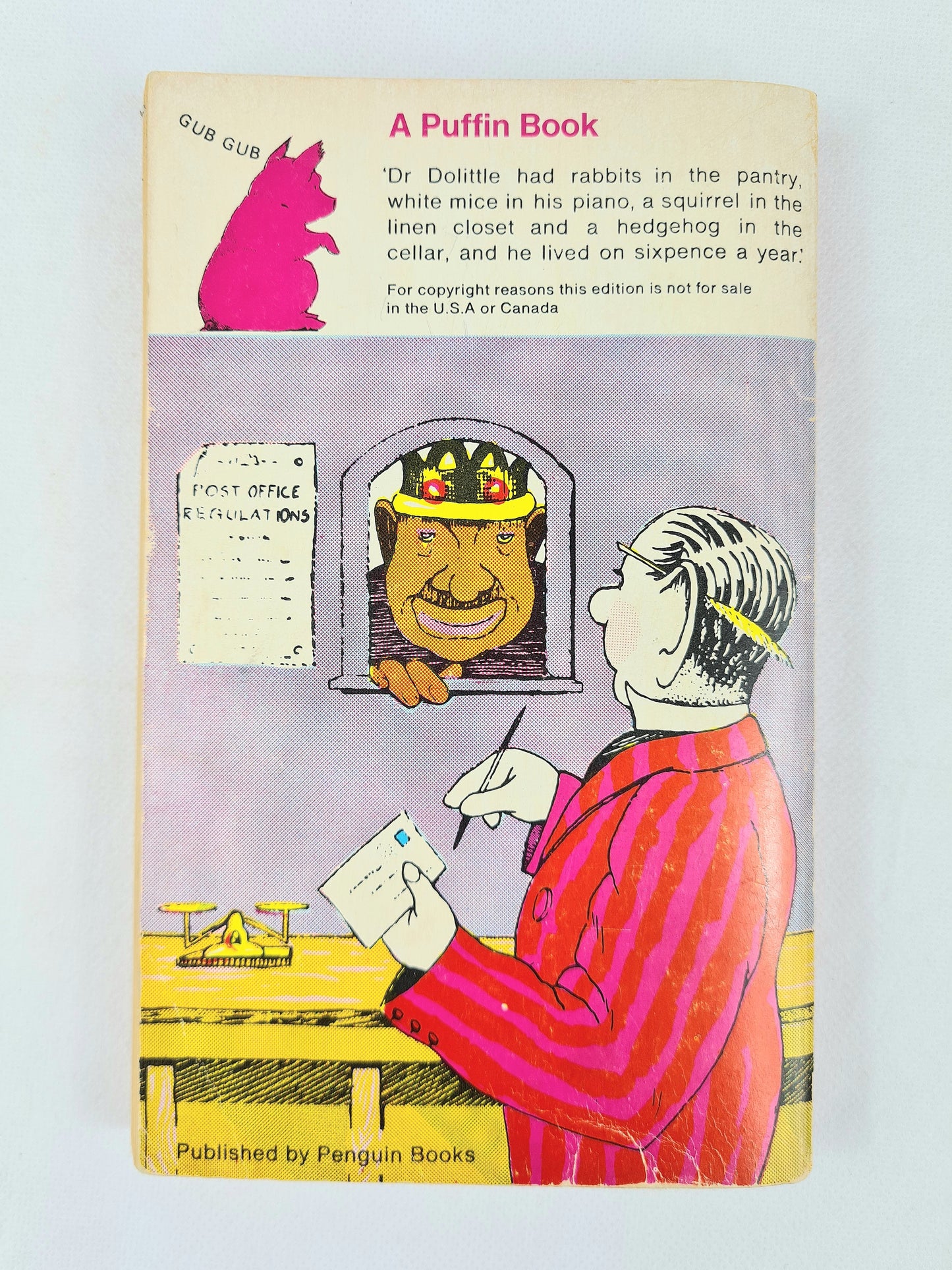 Doctor Dolittles Post Office by Hugh Lofting. Vintage children's book. Puffin