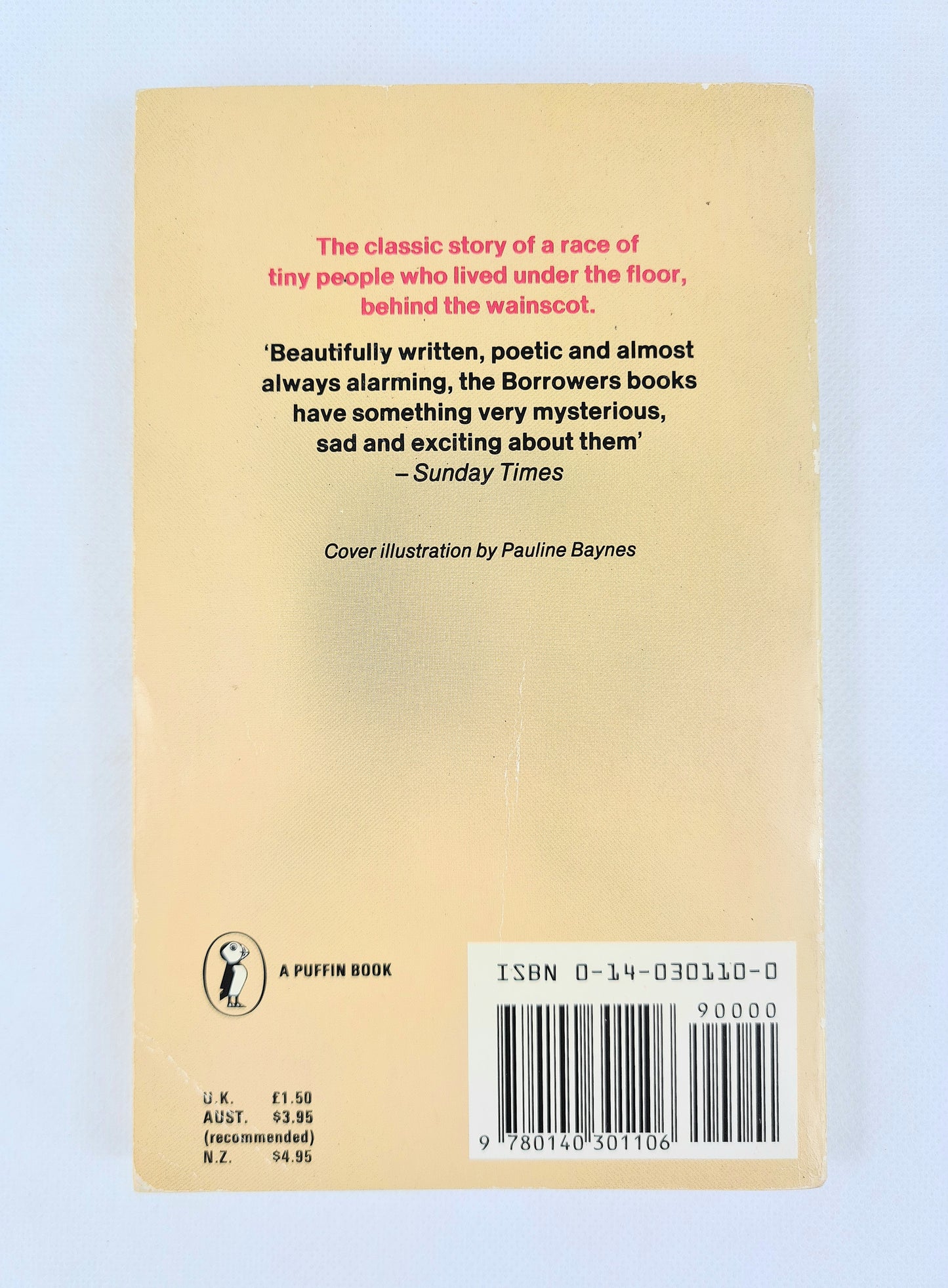 The Borrowers by Mary Norton. Vintage children's book. Puffin publications