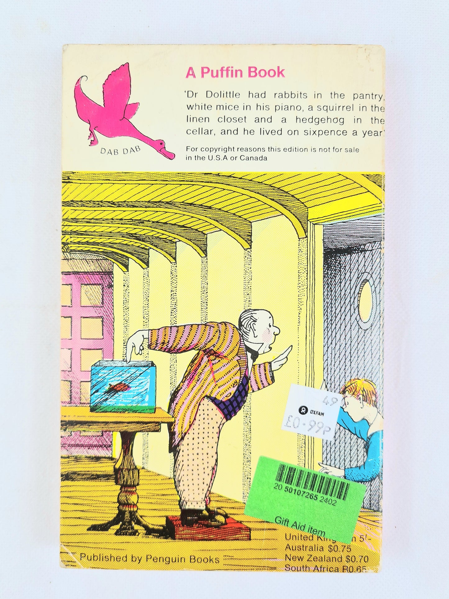 The Voyages of Dr Dolittle by Hugh Lofting. Children's book. Puffin publications