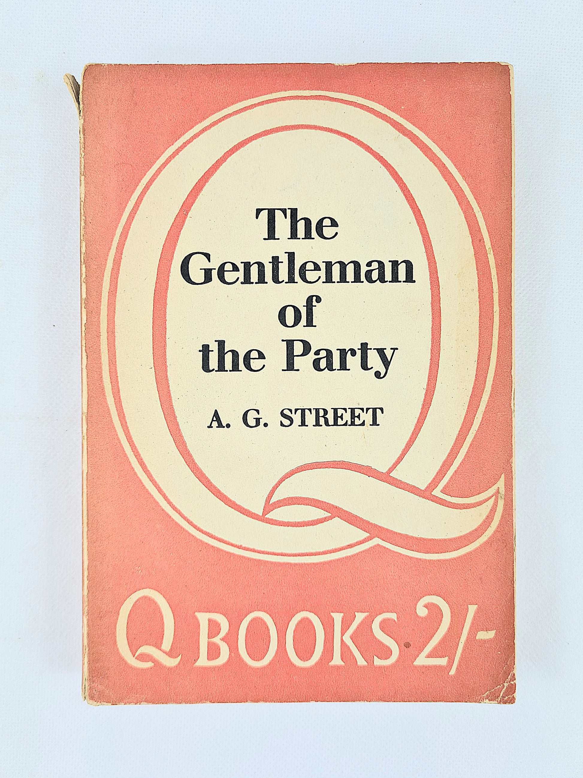 Book cover of 'The Gentleman of the Party' by A.G. Street with a pink and beige design on a white background.